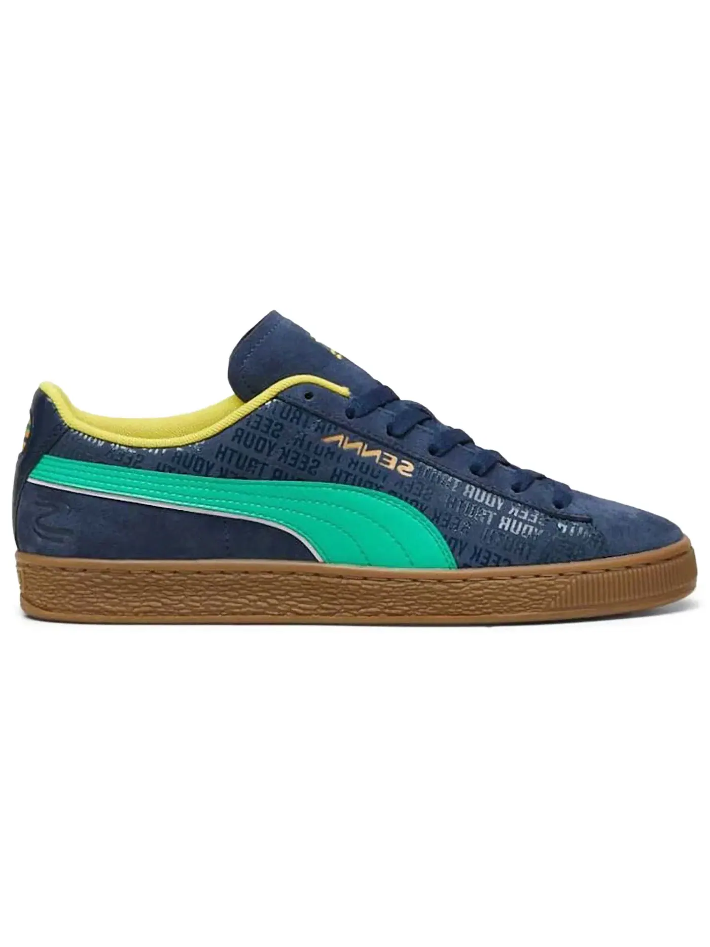 Мужские кроссовки Lifestyle Puma Suede Ayrton Senna — изображение 1 из 1, темно-синий/желтый