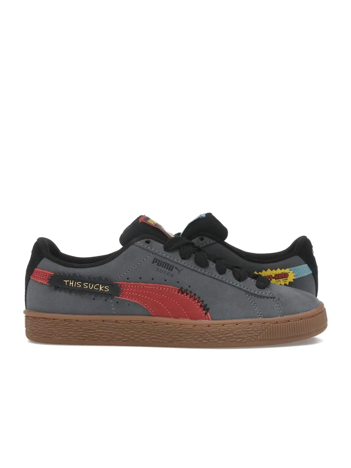 Мужские кроссовки с принтом Puma Suede Beavis and Butt-Head Cornholio Puma — изображение 1 из 4, темный серый