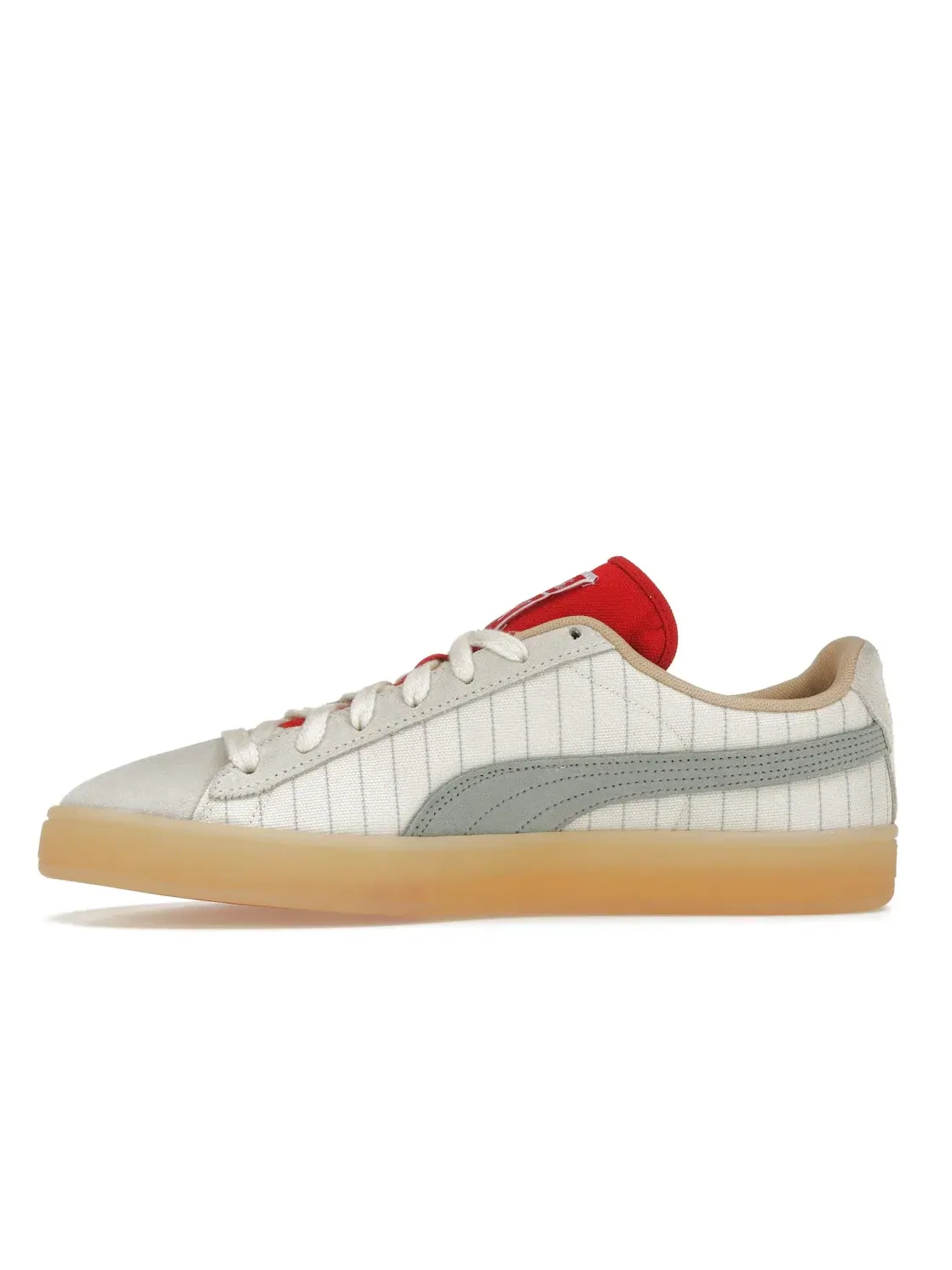 Мужские кроссовки с замшевым верхом Puma Suede Puma — изображение 3 из 4, белый/бежевый/красный