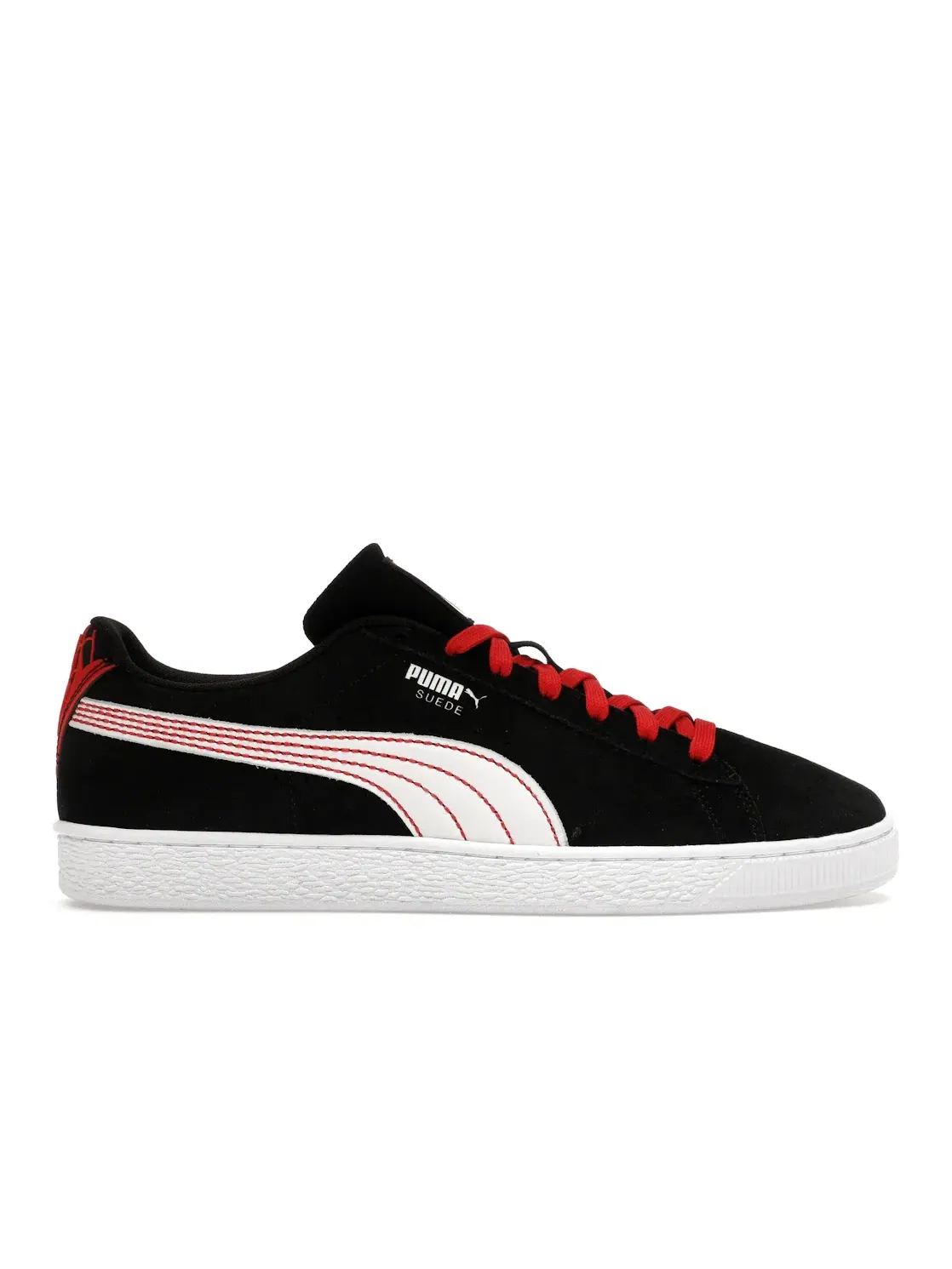 Мужские кроссовки с принтом Puma Suede Marvel Spider-Man Miles Morales Puma — изображение 1 из 4, черный/красный/белый