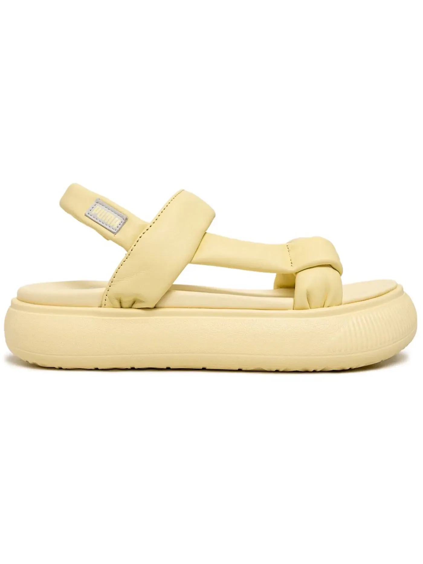 Женские сандалии с открытым носком Puma Suede Mayu Summer Sandal Puma — изображение 1 из 1, желтый//белый