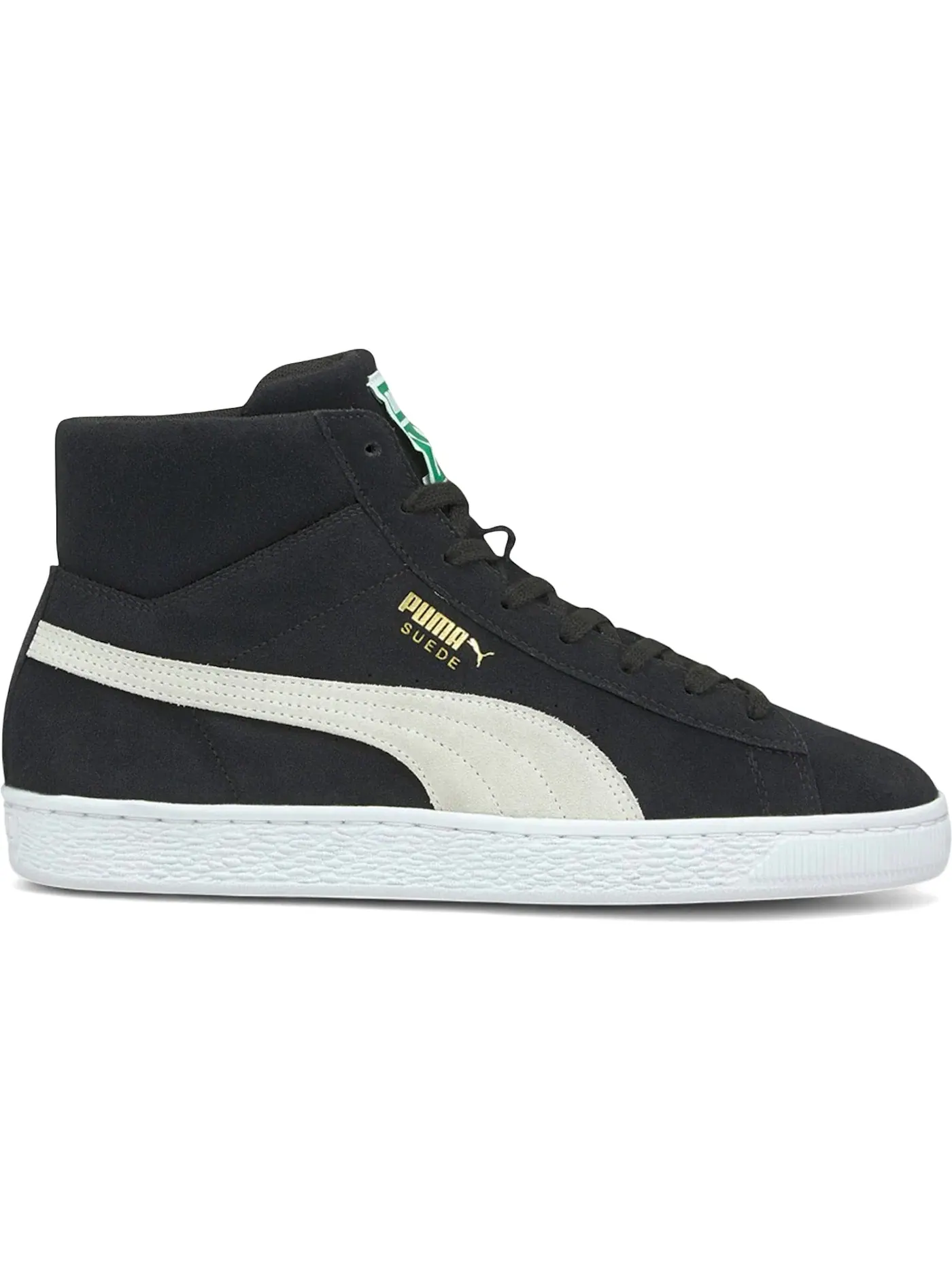 Мужские кроссовки на средней подошве Puma Suede Mid XXI Puma — изображение 1 из 1, черный/белый/зеленый