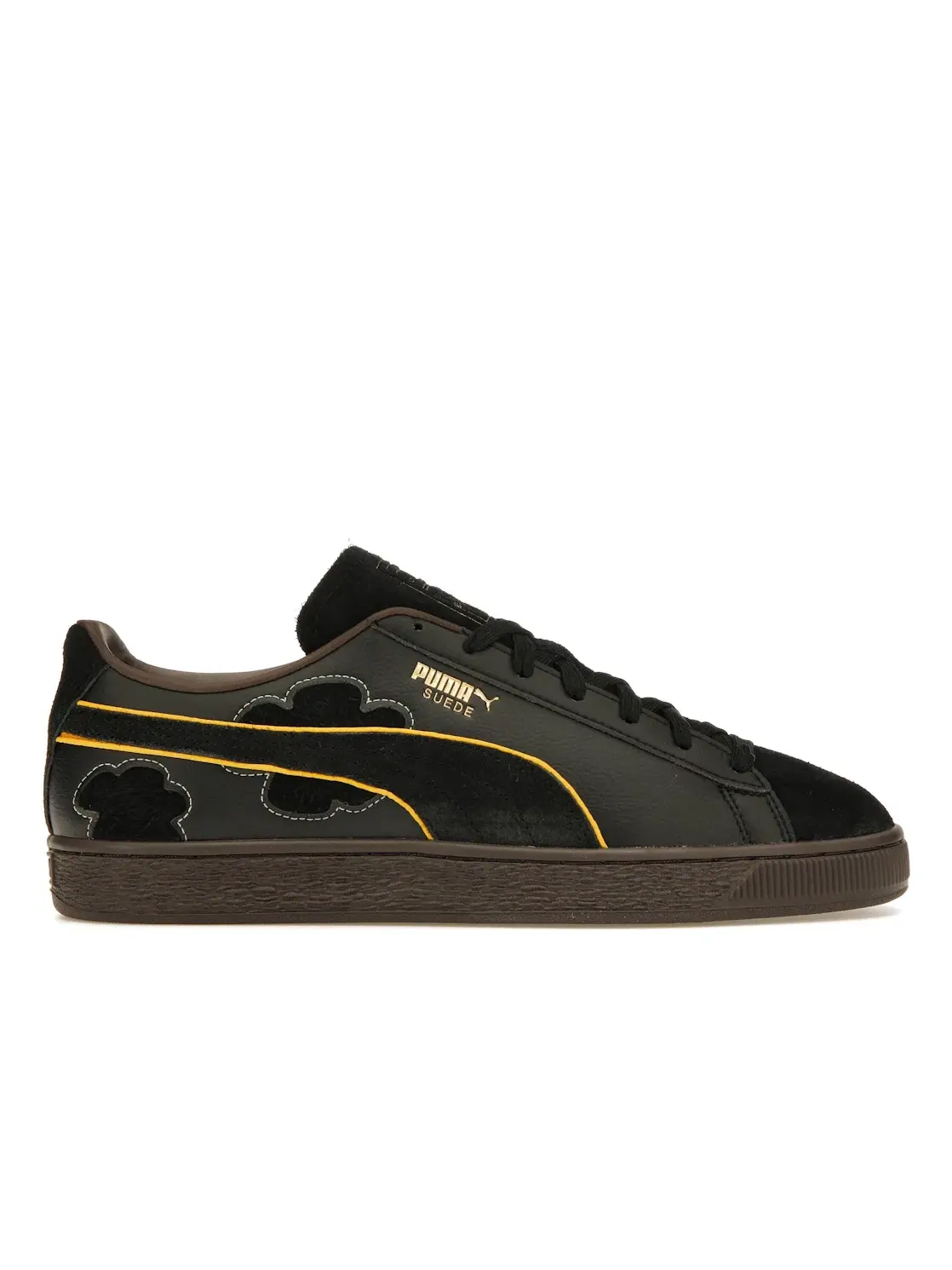 Мужские кроссовки Lifestyle с принтом Puma Suede Puma Puma Black/Dark Chocolate — изображение 1 из 4