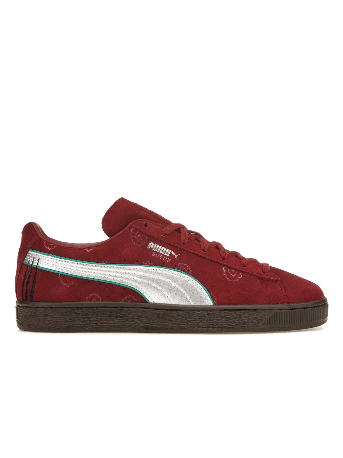 Мужские кроссовки замшевые Puma Suede — изображение 1 из 4, красный/серебристый