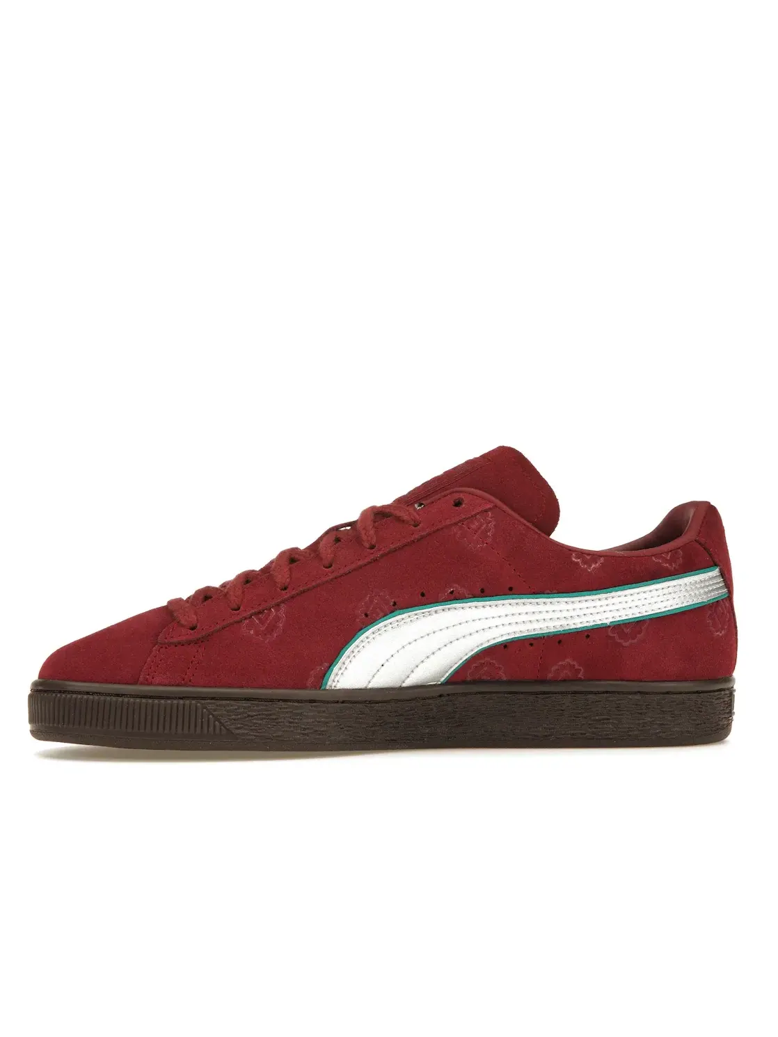 Мужские кроссовки замшевые Puma Suede — изображение 3 из 4, красный/серебристый