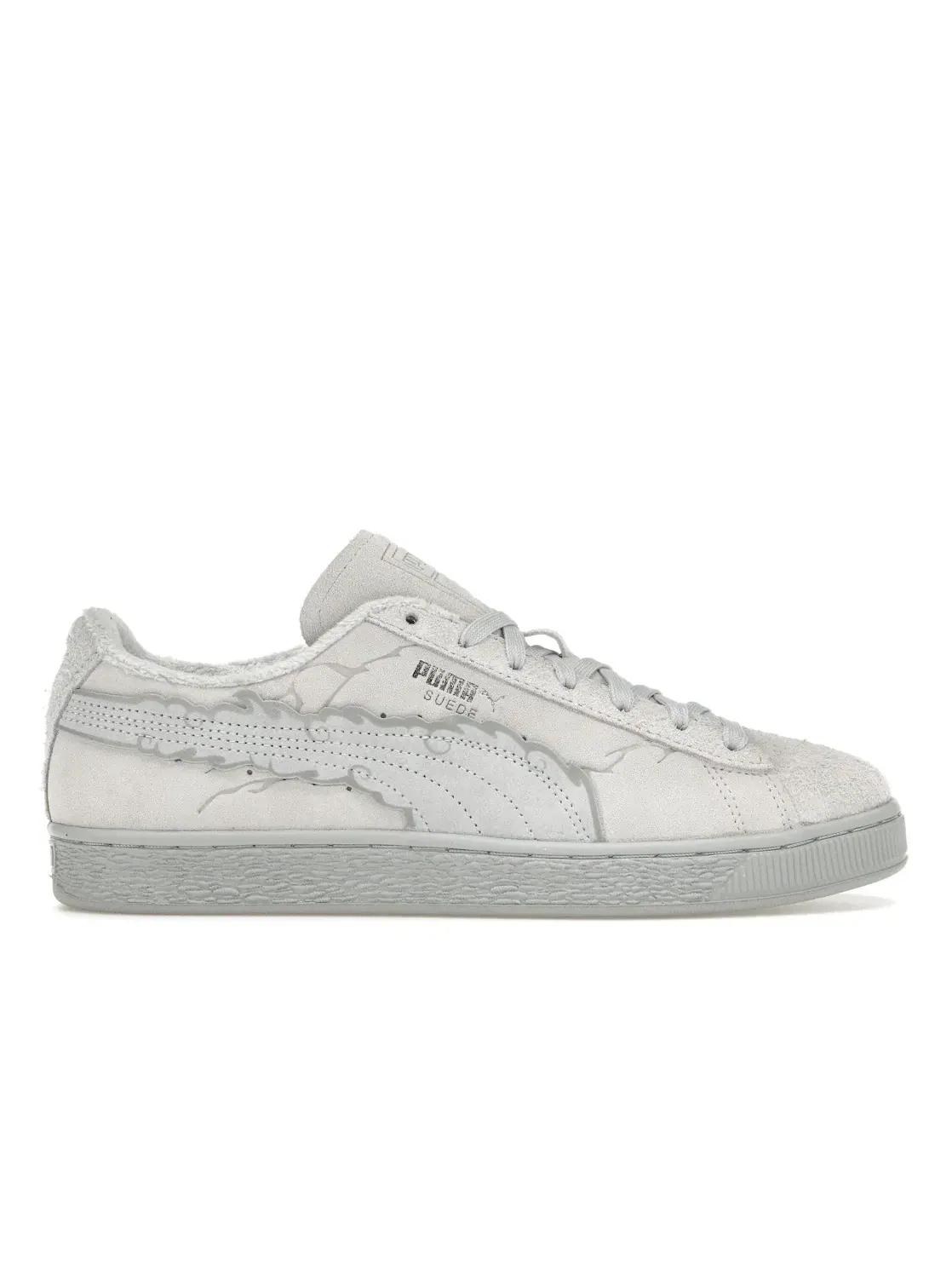 Мужские кроссовки с принтом Puma Suede One Piece Straw Hat Luffy Puma — изображение 1 из 4, серый/платиновый серый