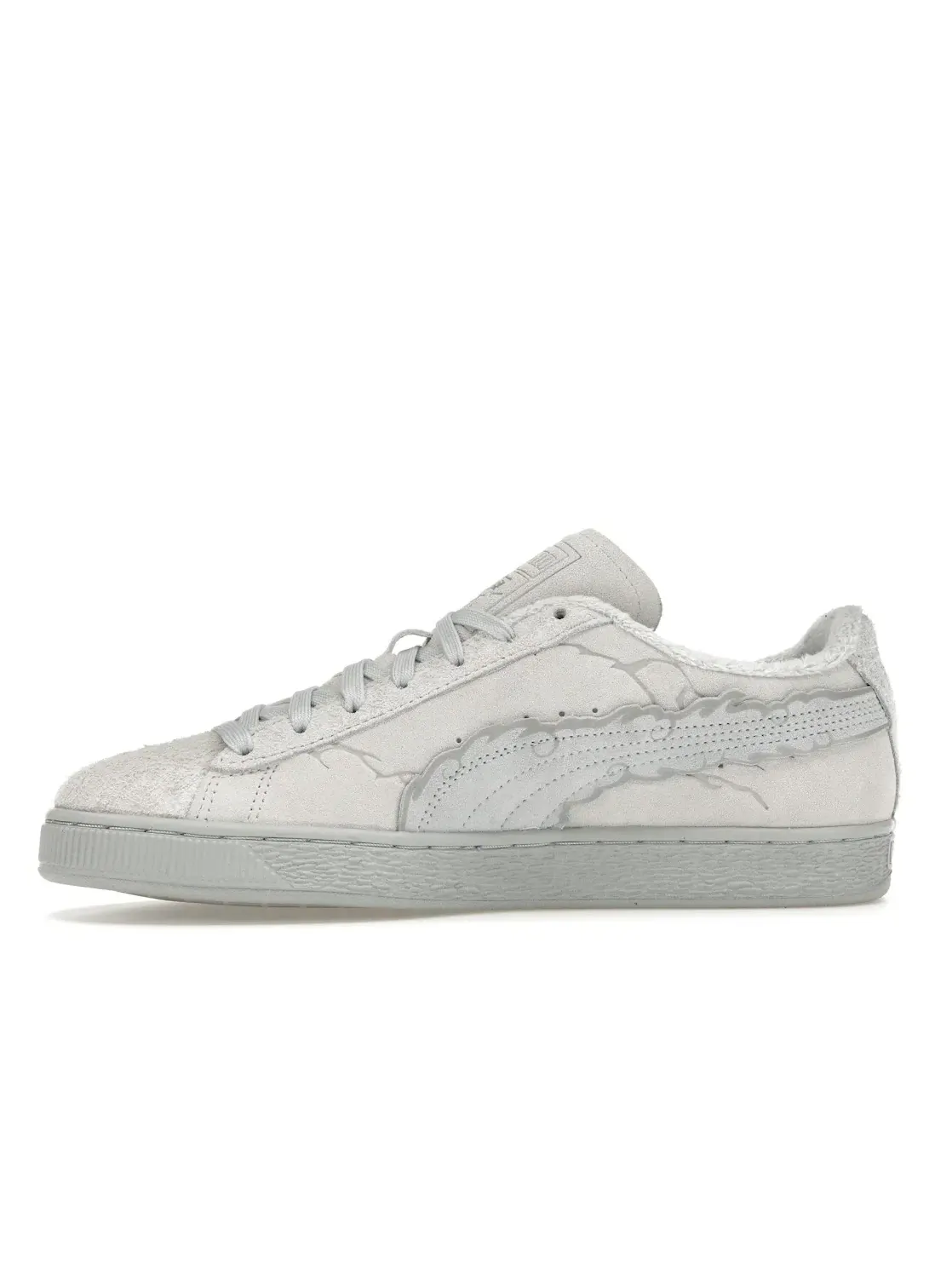 Мужские кроссовки с принтом Puma Suede One Piece Straw Hat Luffy Puma — изображение 3 из 4, серый/платиновый серый