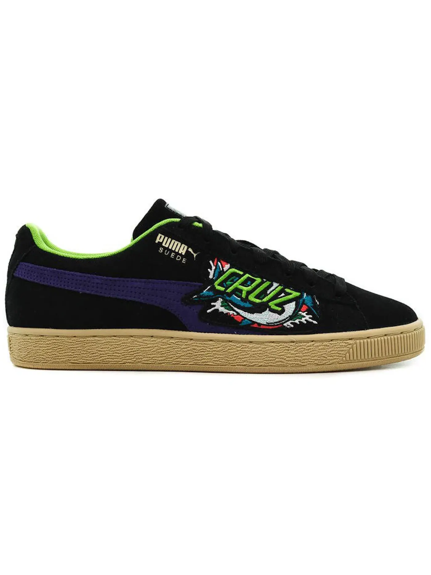 Кроссовки повседневные Puma Suede Puma Puma Black/Green Flash/Deep Wisteria — изображение 1 из 2