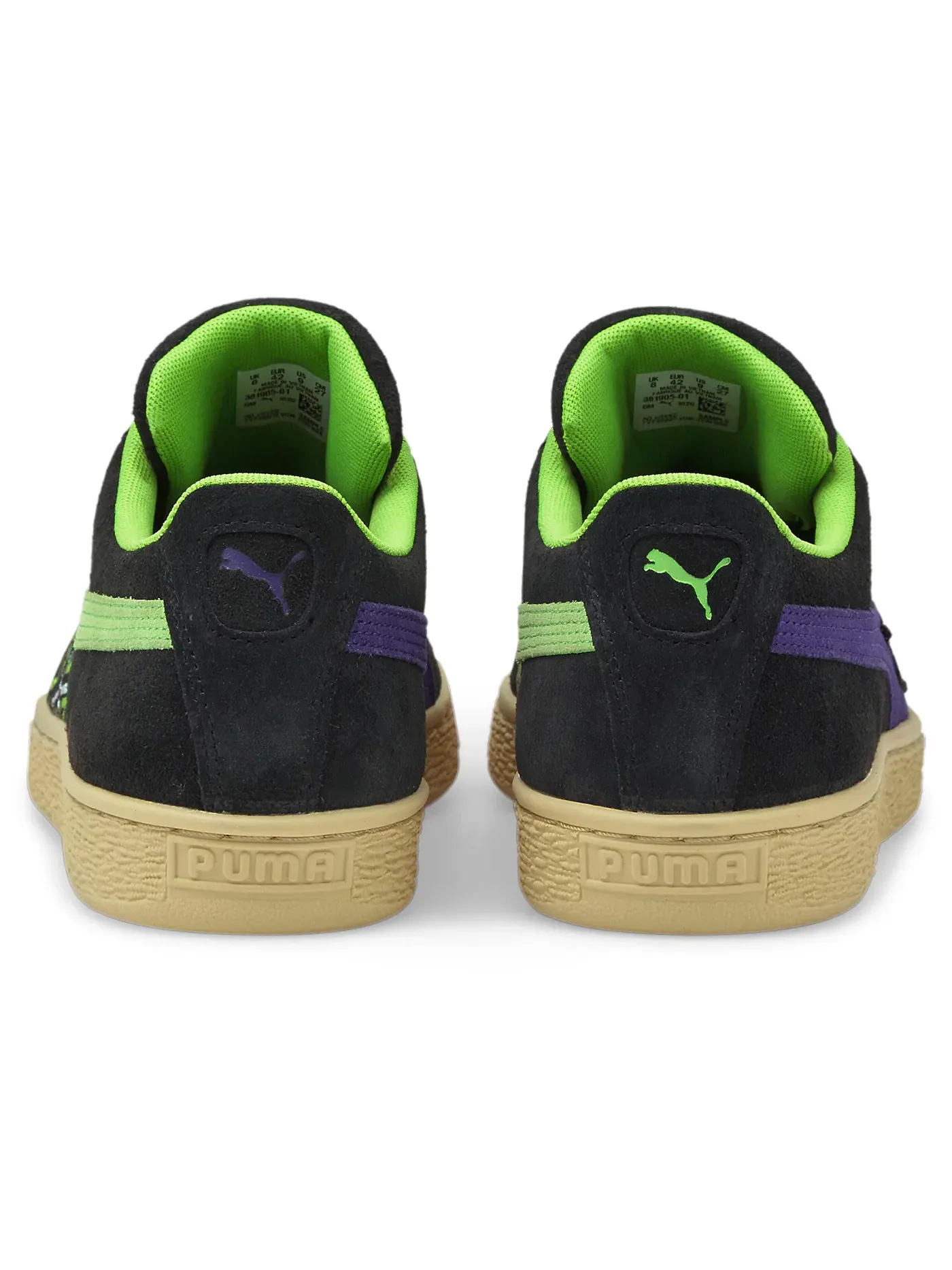 Кроссовки повседневные Puma Suede Puma Puma Black/Green Flash/Deep Wisteria — изображение 2 из 2