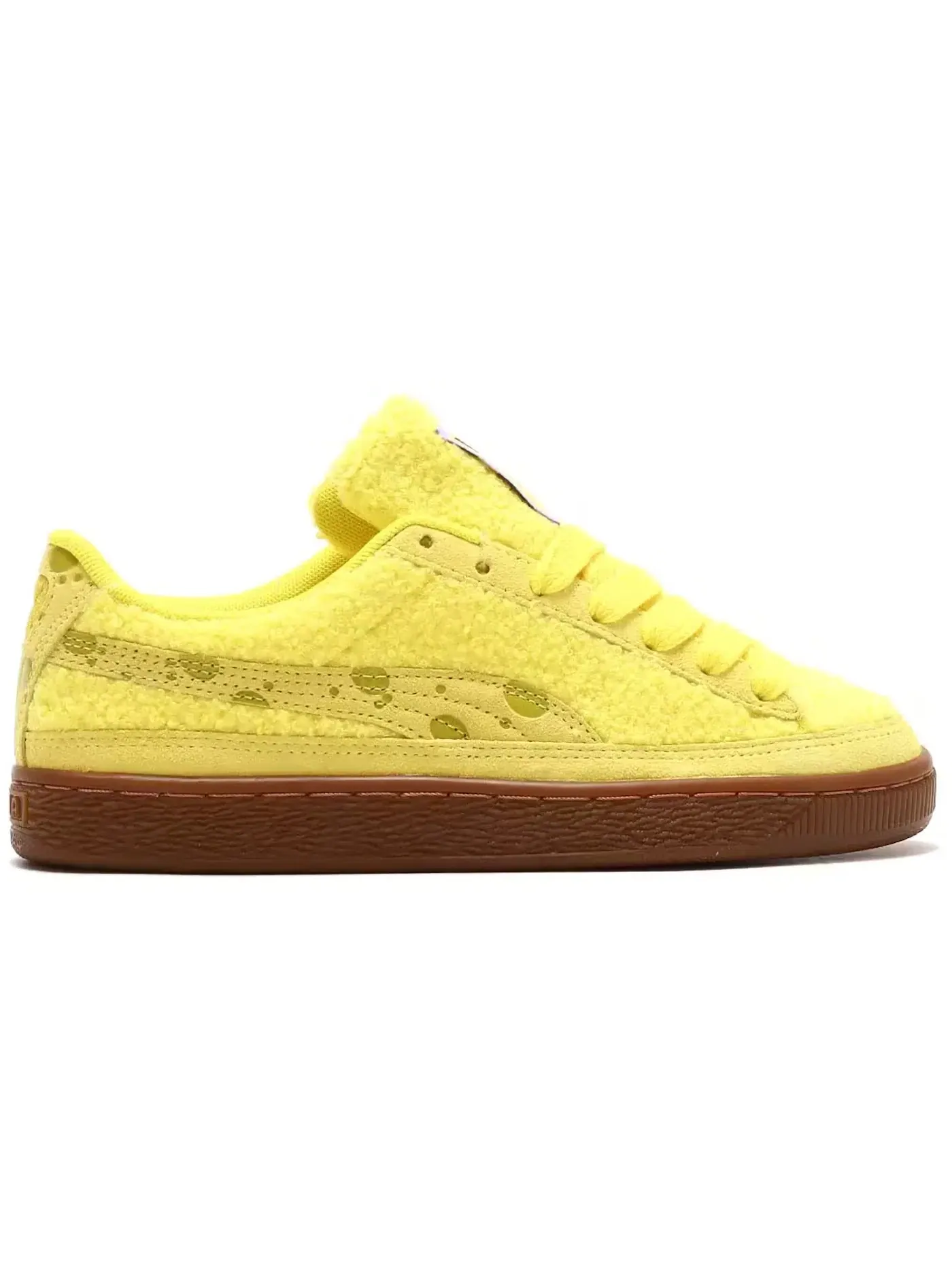 Детские кроссовки на каждый день Puma Suede Spongebob (GS) Puma — изображение 1 из 4, желтый