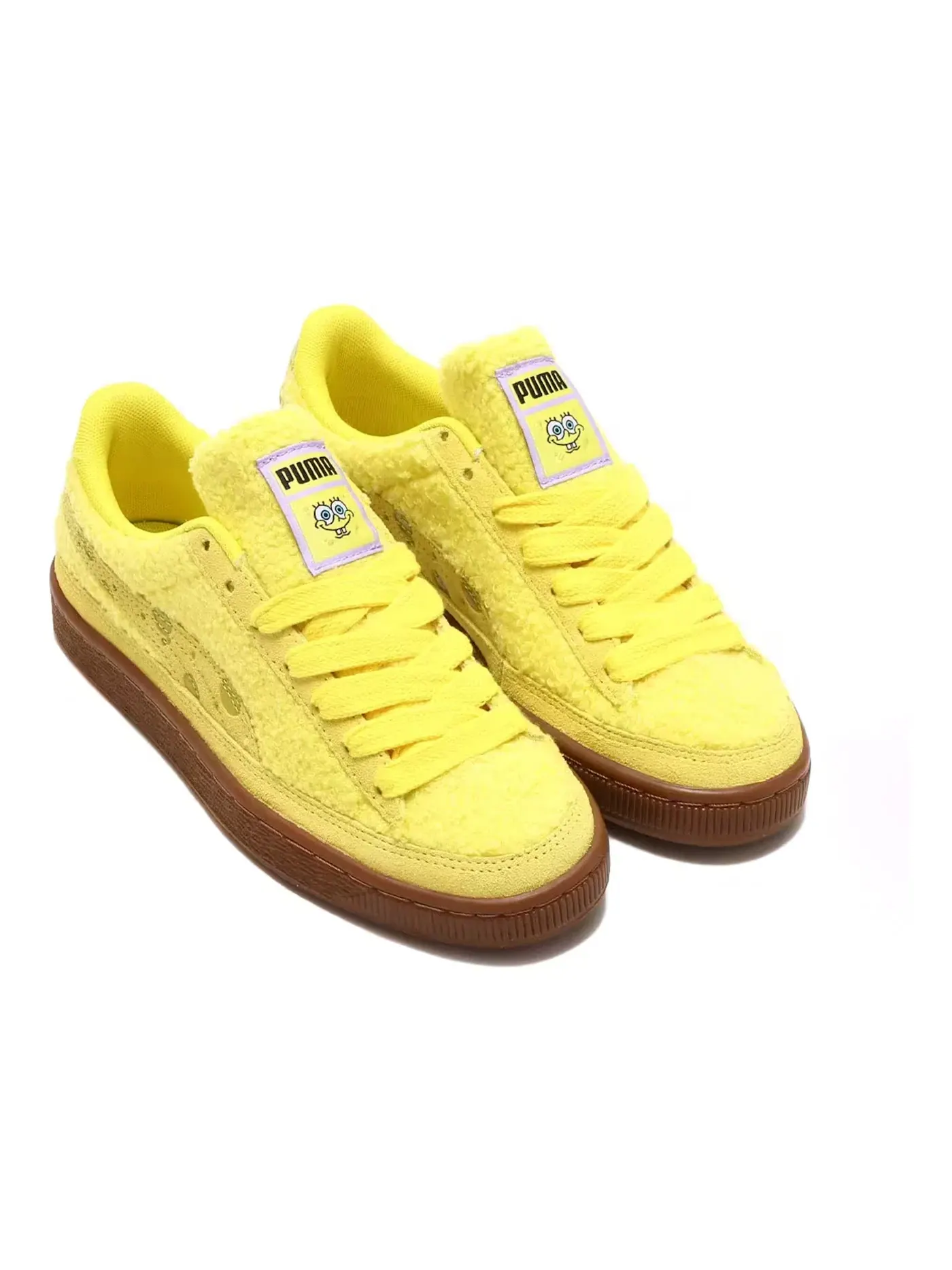 Детские кроссовки на каждый день Puma Suede Spongebob (GS) Puma — изображение 2 из 4, желтый