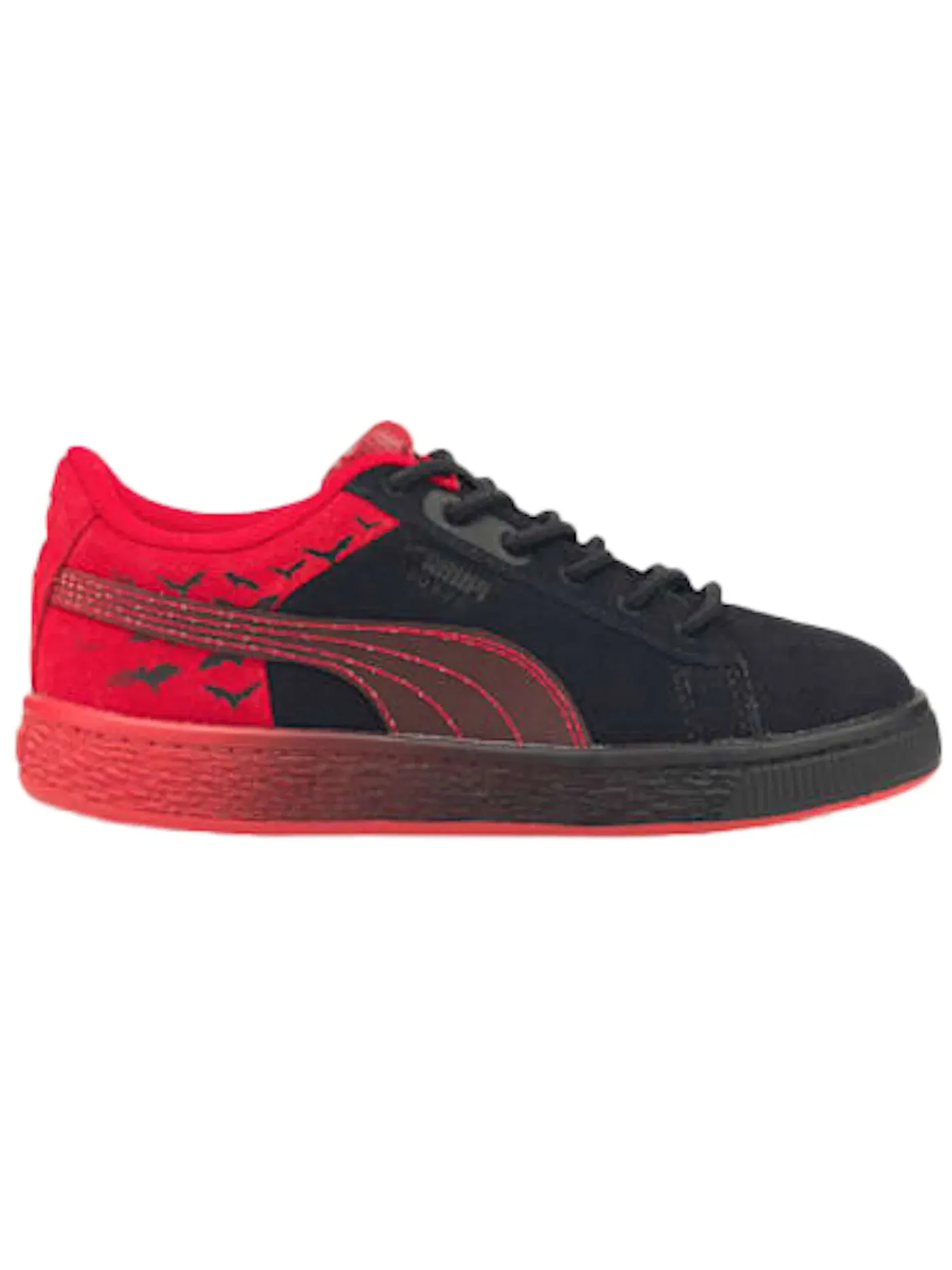 Детские кроссовки с замшевым верхом Puma Suede — изображение 1 из 1, черный/красный