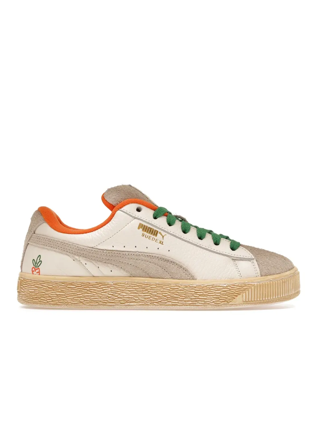 Мужские кроссовки Lifestyle Puma Suede XL Puma — изображение 1 из 4, белый/оранжевый