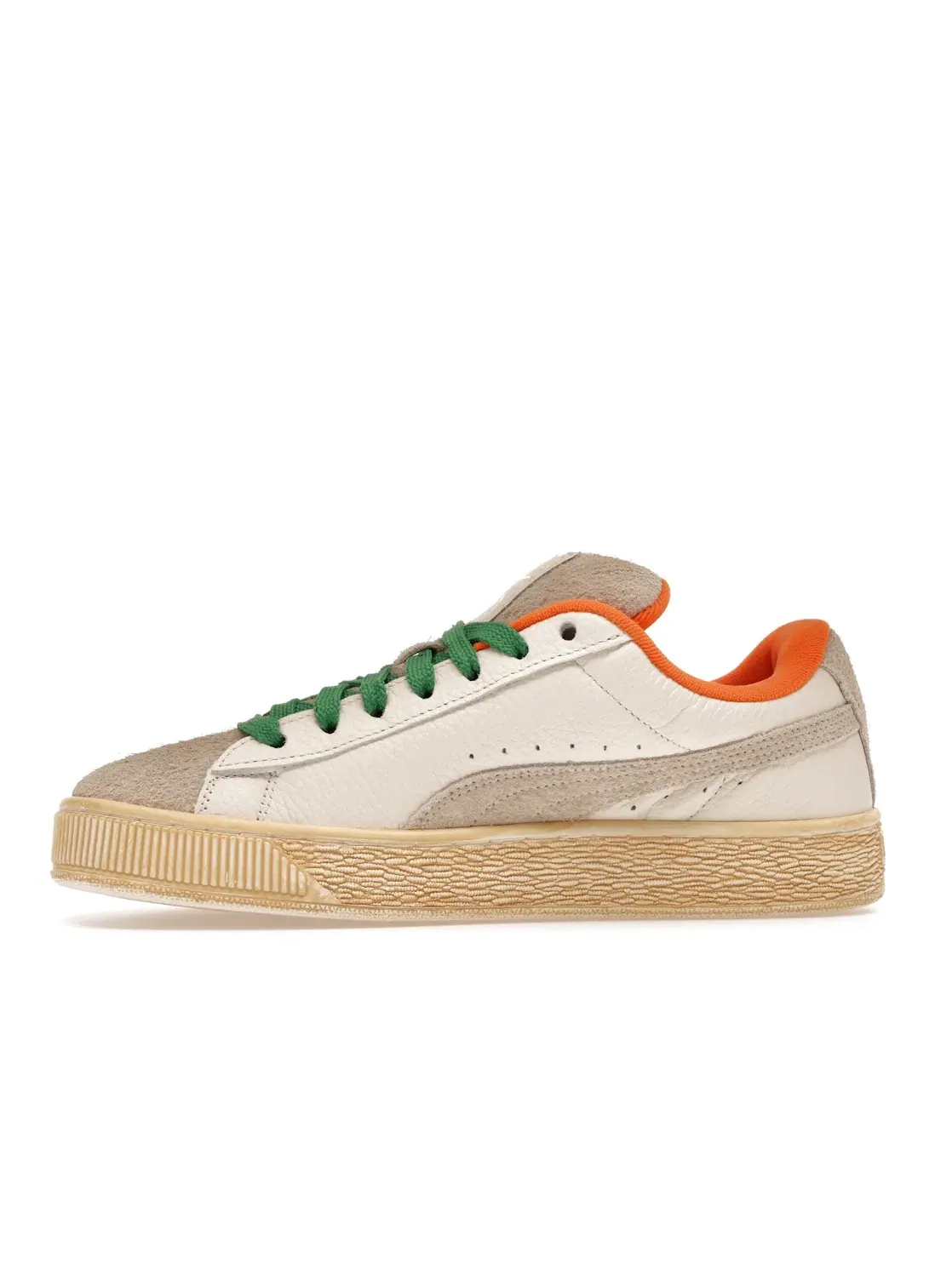 Мужские кроссовки Lifestyle Puma Suede XL Puma — изображение 3 из 4, белый/оранжевый