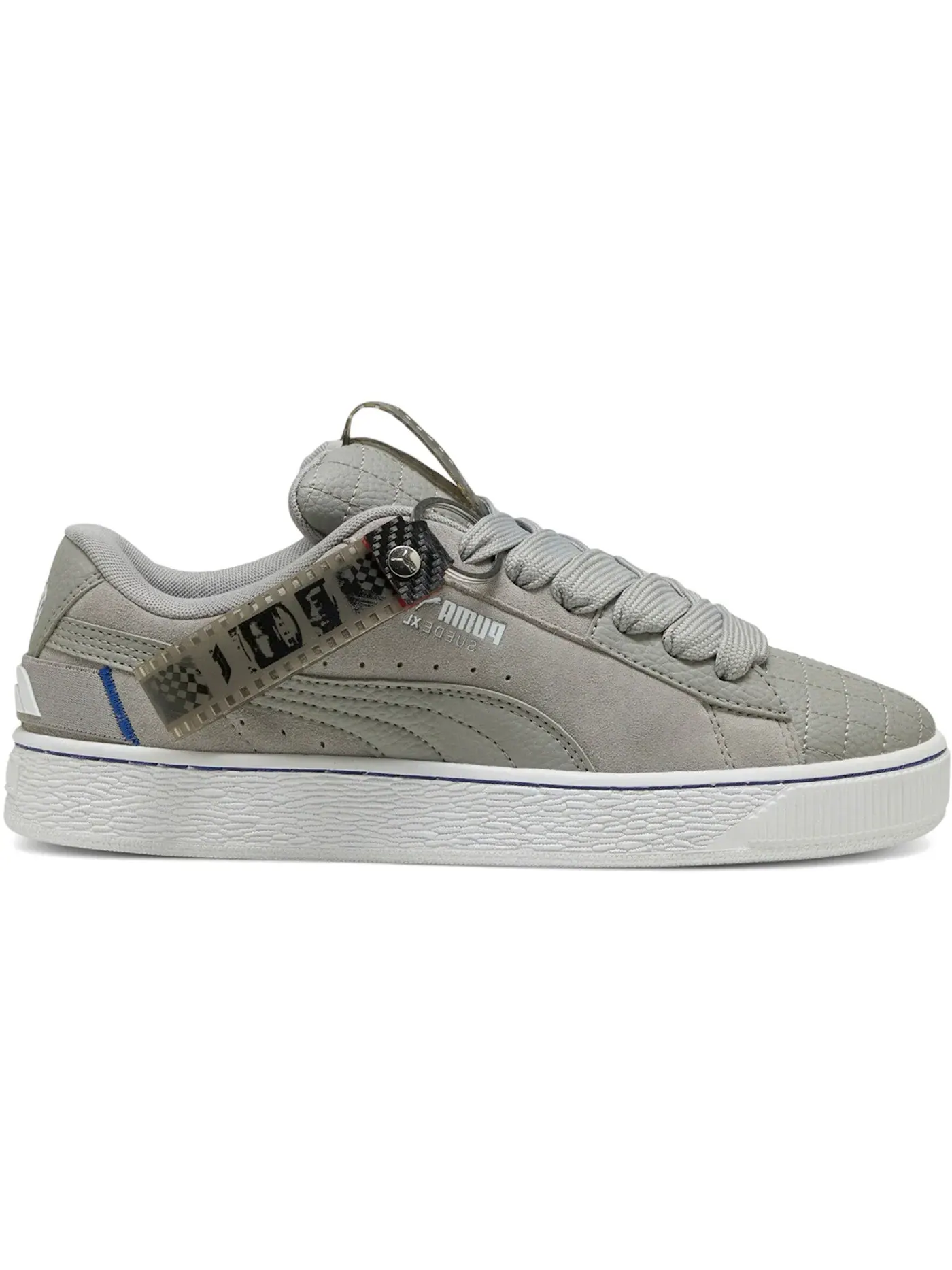 Мужские кроссовки кожаные Puma Suede XL Puma — изображение 1 из 1, серебристый/синий