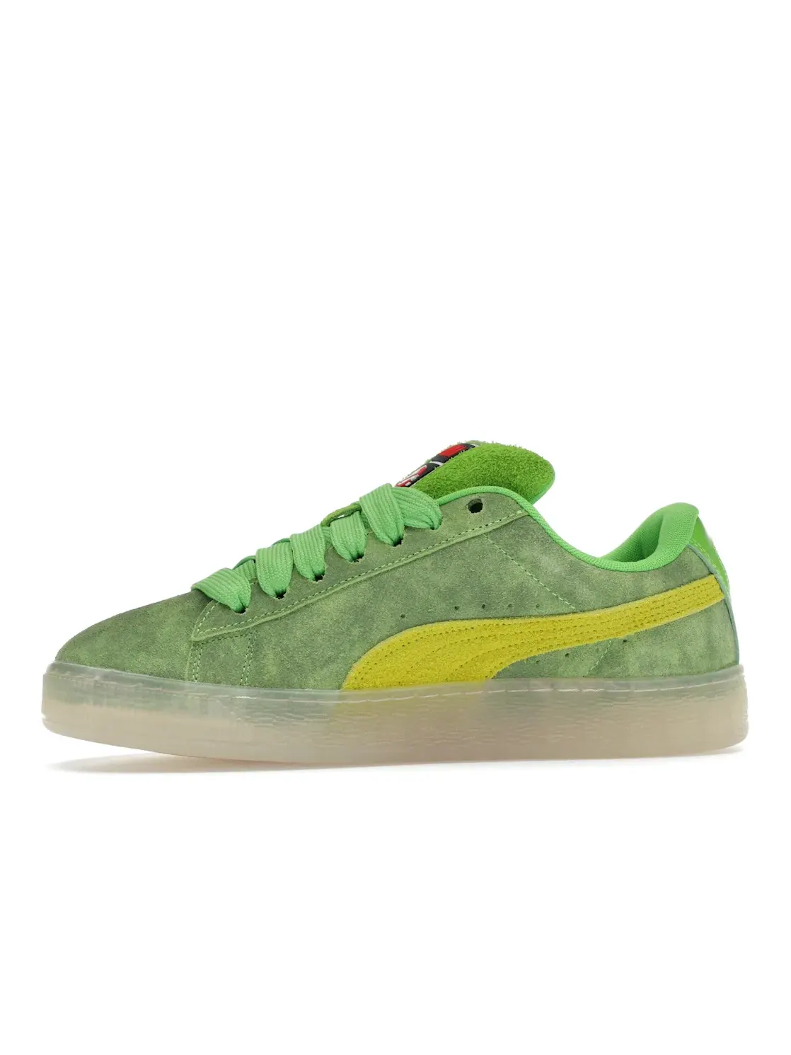 Мужские кроссовки замшевые Puma Suede XL Puma — изображение 3 из 4, зеленый//белый
