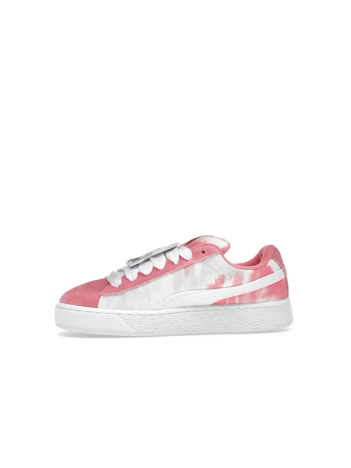 Детские кроссовки для девочек на шнуровке Puma Suede XL Puma — изображение 3 из 4, розовый/синий