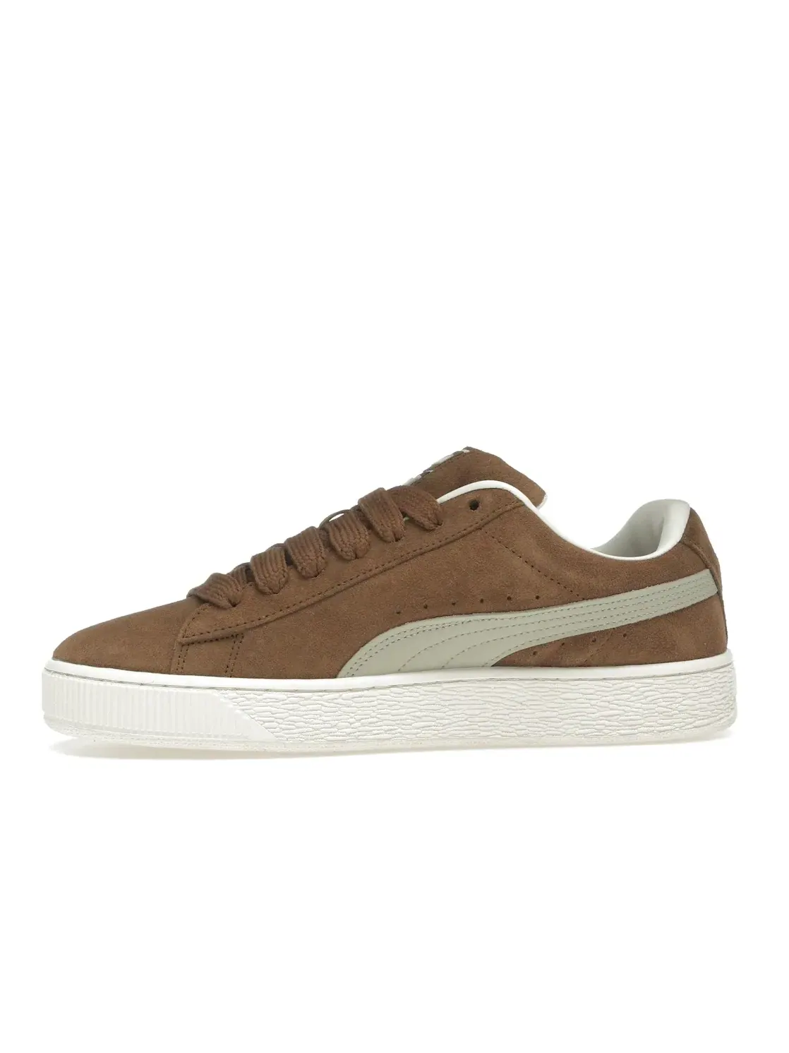 Мужские кроссовки на шнуровке Puma Suede XL Puma — изображение 3 из 4, бежевый белый