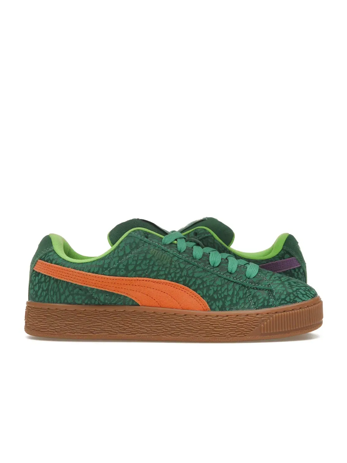 Мужские кроссовки с принтом Puma Suede XL Puma — изображение 1 из 4, зеленый/фиолетовый