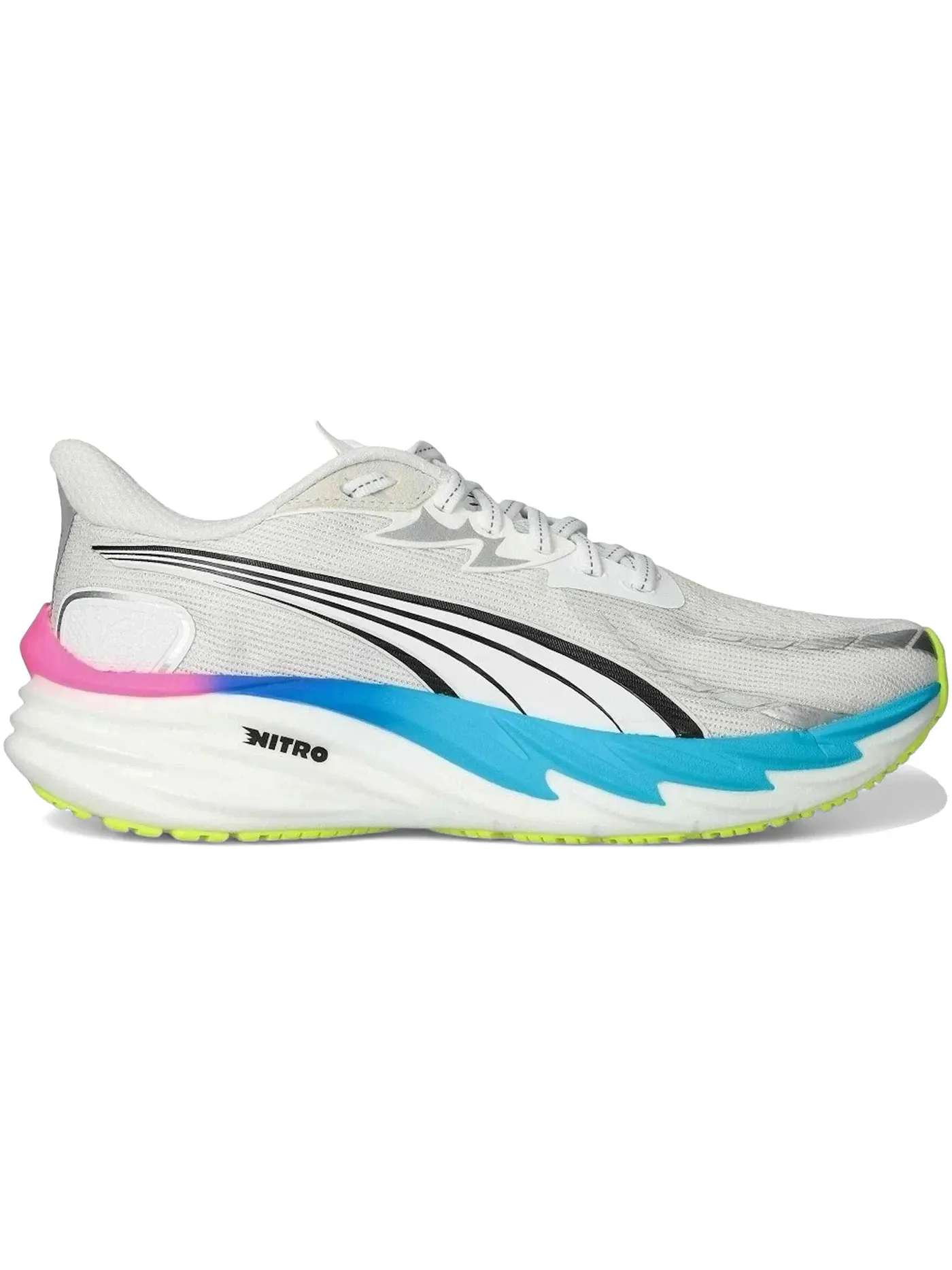 Мужские кроссовки для бега Puma Velocity Nitro 4 Puma White/Ultra Blue/Poison Pink — изображение 1 из 1
