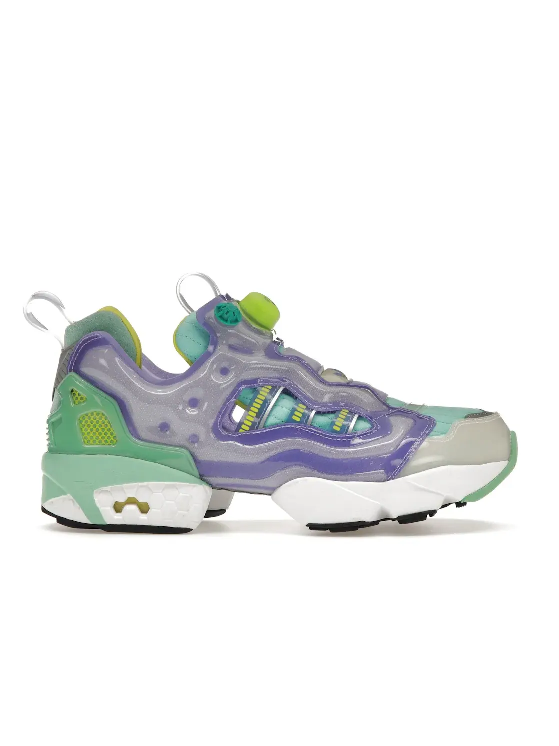 Кроссовки мужские Reebok Lifestyle x Adidas ZX Fury, коллаборация — изображение 1 из 4, фиолетовый/мятный/желтый