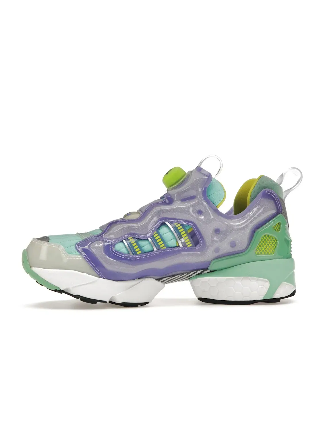 Кроссовки мужские Reebok Lifestyle x Adidas ZX Fury, коллаборация — изображение 3 из 4, фиолетовый/мятный/желтый