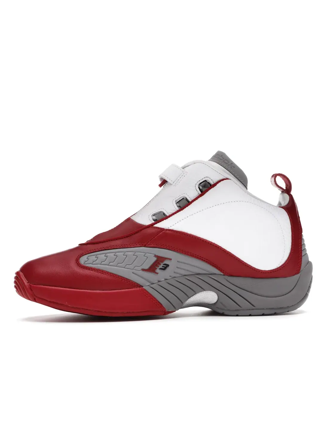 Кроссовки мужские Reebok Answer IV OG, White/Red-Grey, с замком на молнии — изображение 3 из 4, белый/красный-серый