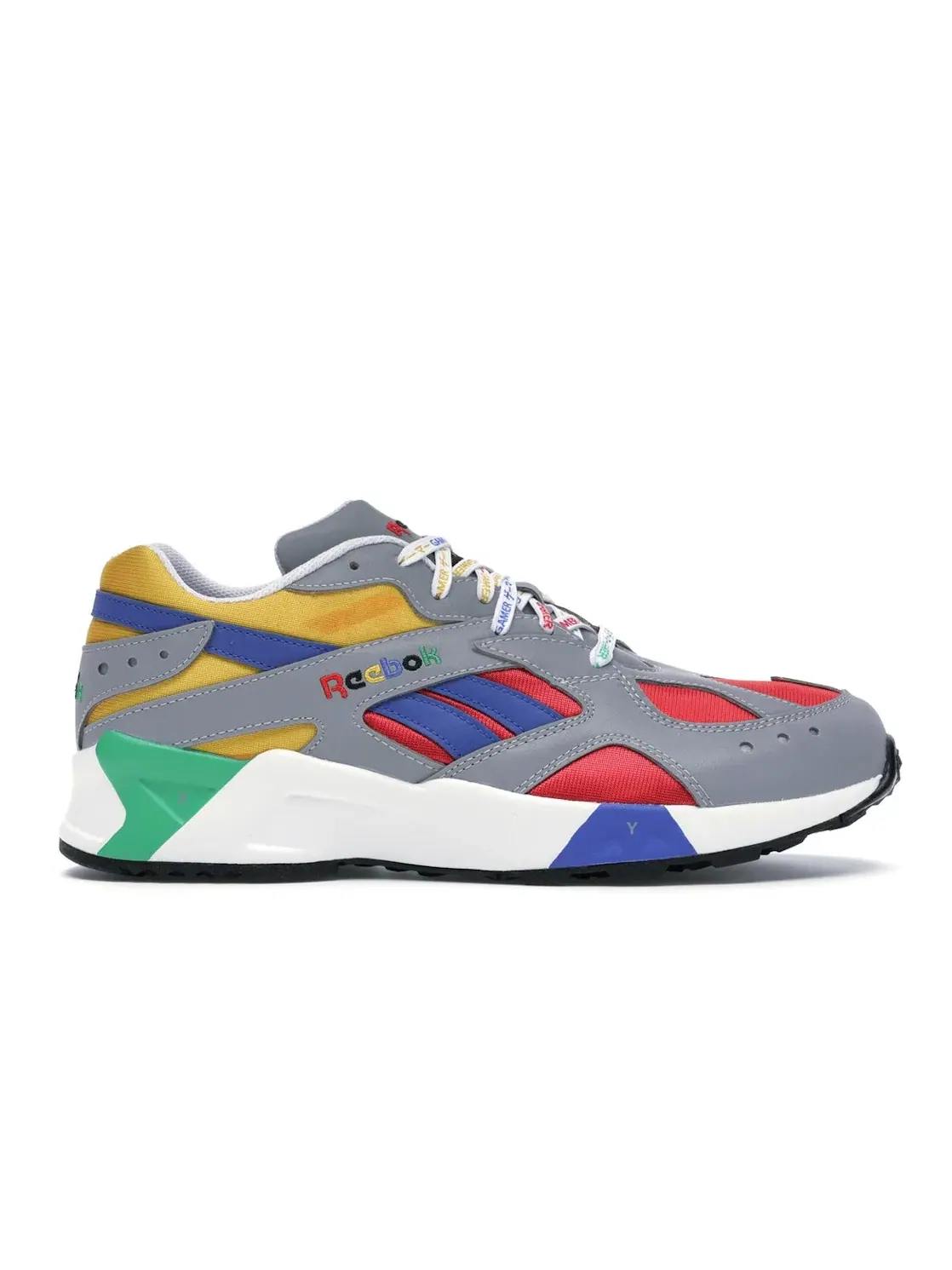 Кроссовки мужские Reebok Aztrek Nintendo Lifestyle — изображение 1 из 4, серый/-зеленый