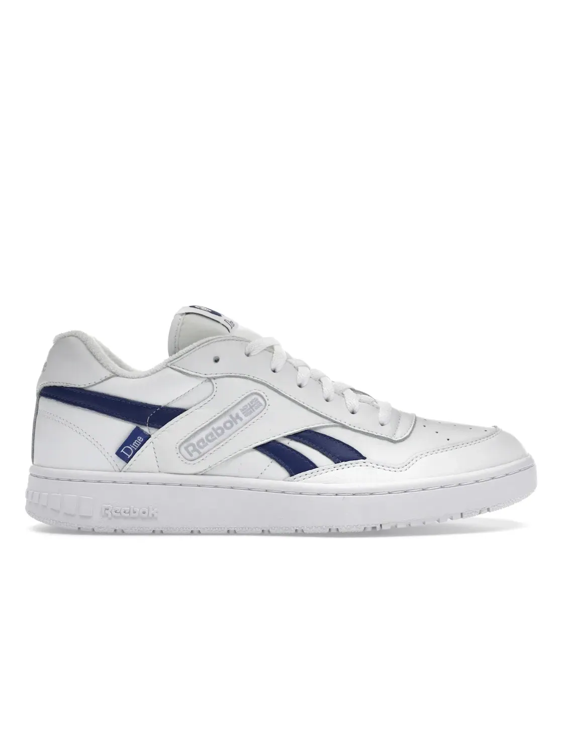 Кроссовки Reebok Lifestyle BB 4000, кожаные — изображение 1 из 4, белый/темный темно-синий