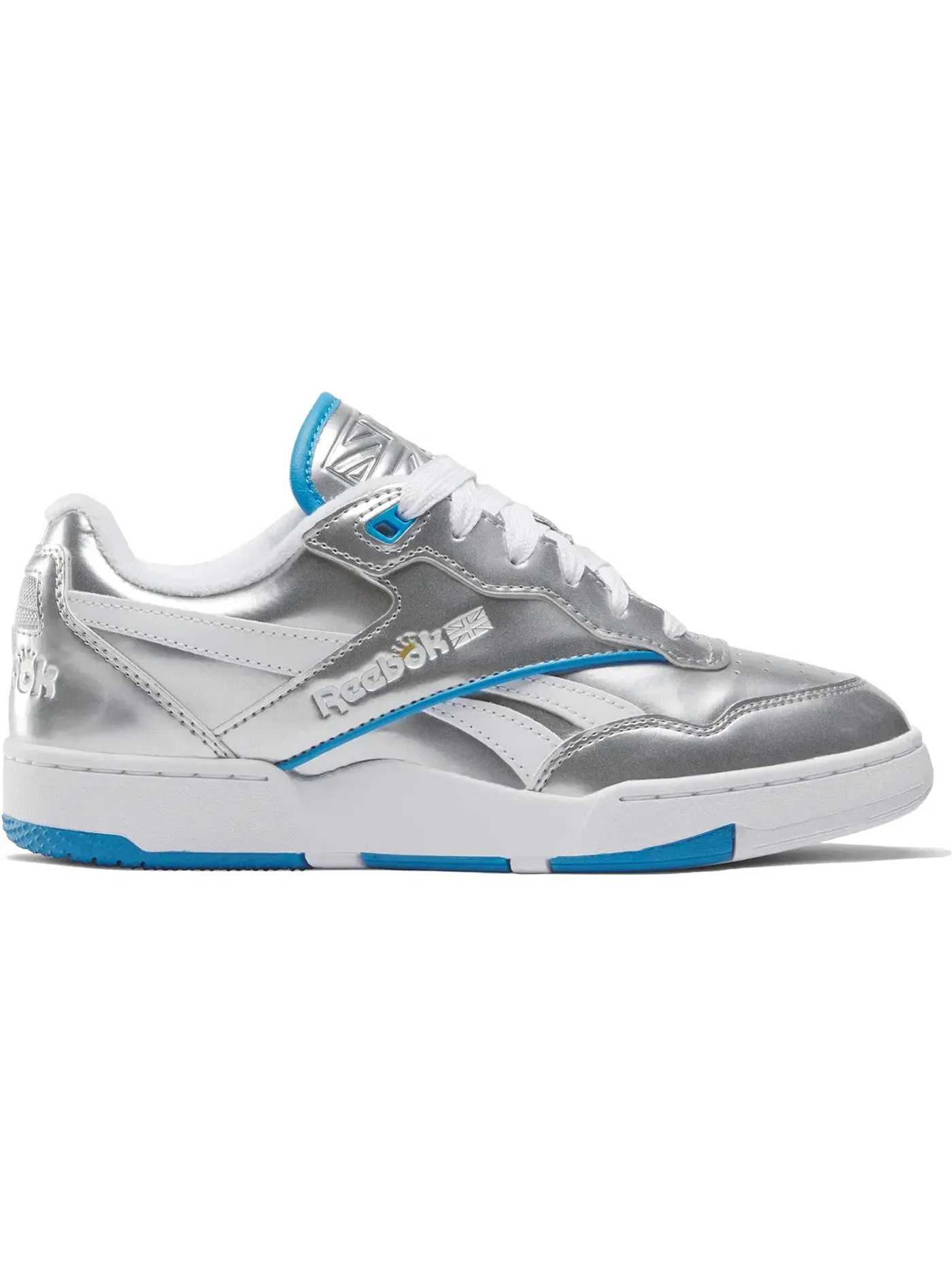 Кроссовки женские Reebok BB 4000 II Lifestyle, винтажный баскетбольный стиль — изображение 1 из 1, серебристый/синий/белый