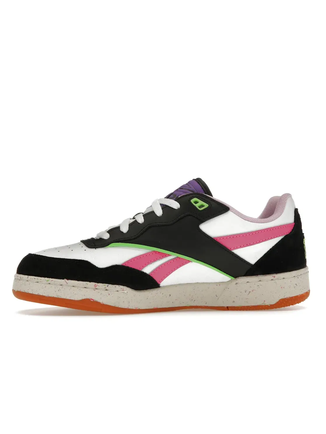 Кроссовки мужские Reebok BB 4000 II Lifestyle, кожаные — изображение 3 из 4, черный/белый/розовый
