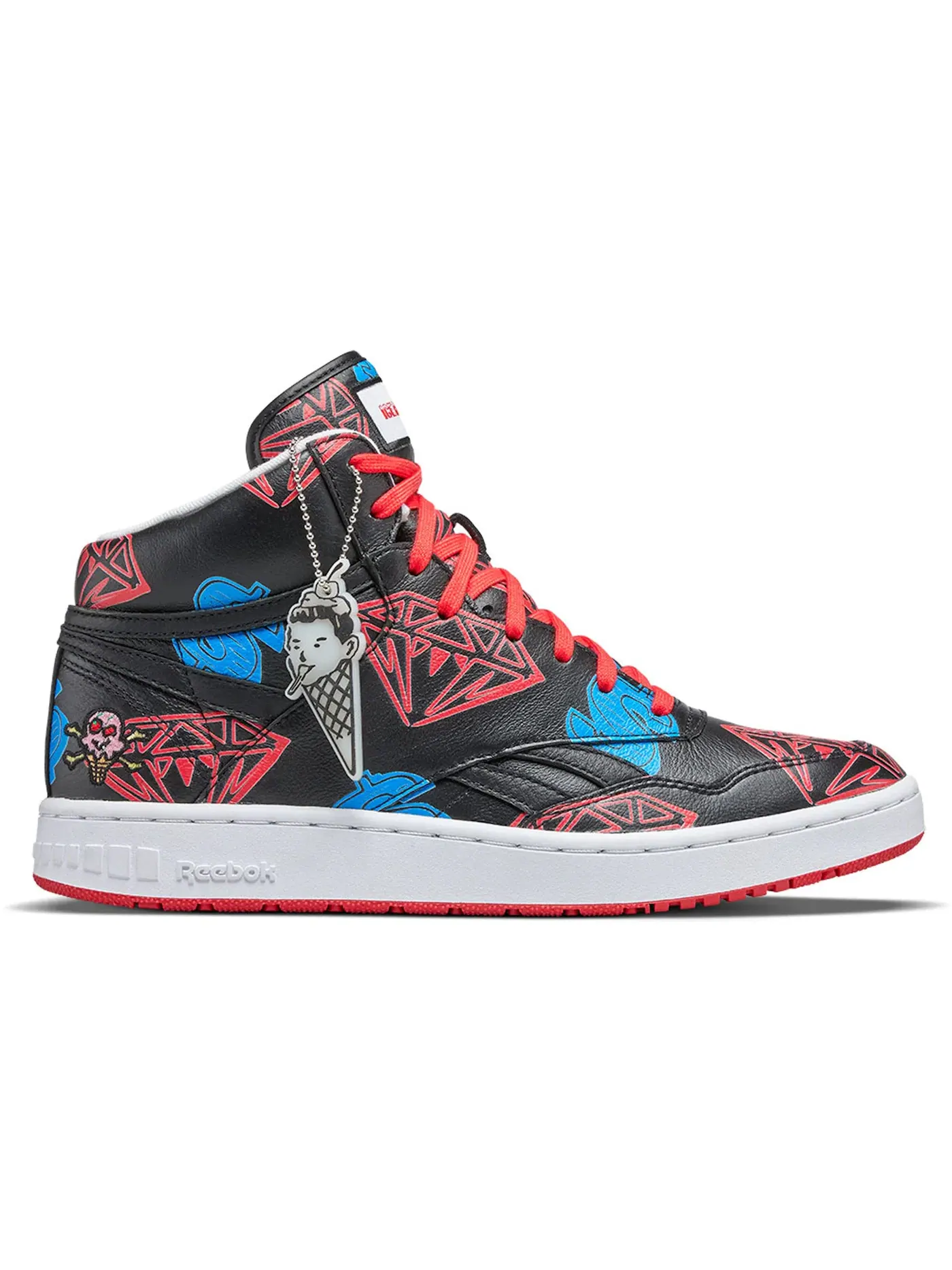 Кроссовки мужские Reebok BB4600 Hi Lifestyle, высокие — изображение 1 из 1, черный/красный-синий