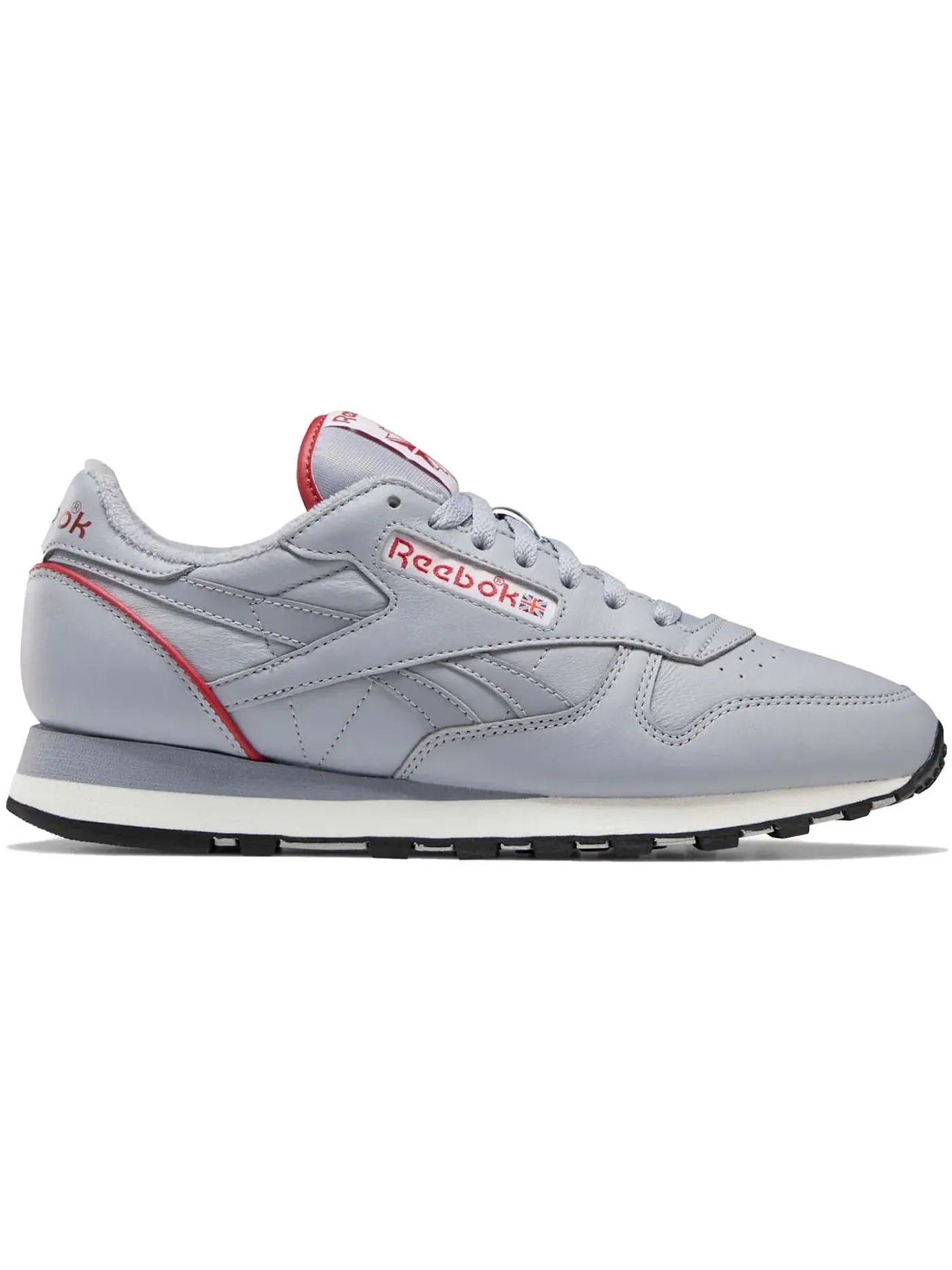 Кроссовки мужские Reebok Classic Leather, винтажный дизайн — изображение 1 из 1, серый/красный