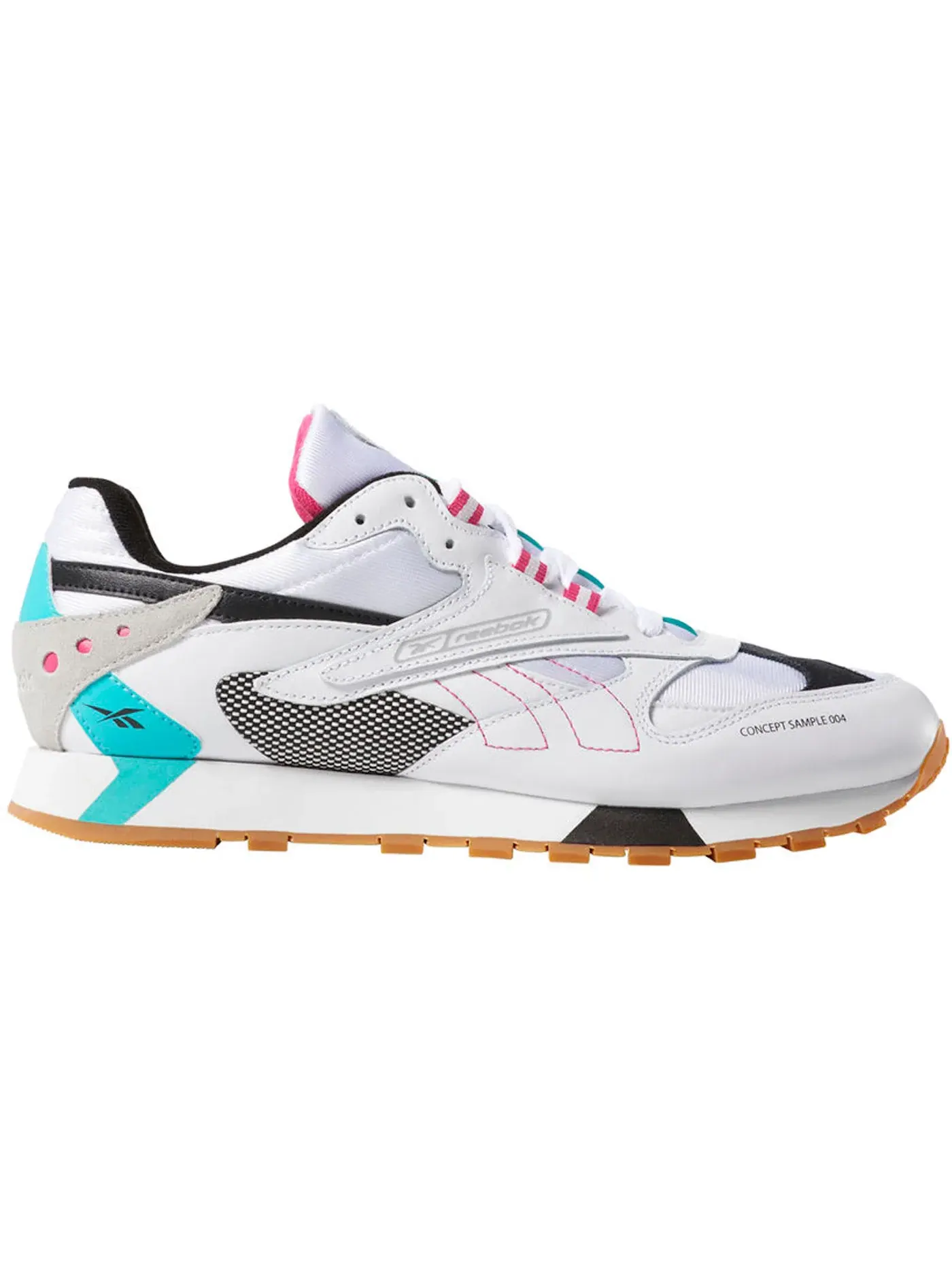 Кроссовки мужские Reebok Classic Leather ATI 90s Lifestyle White/Teal-Black-Grey-Pink — изображение 1 из 1