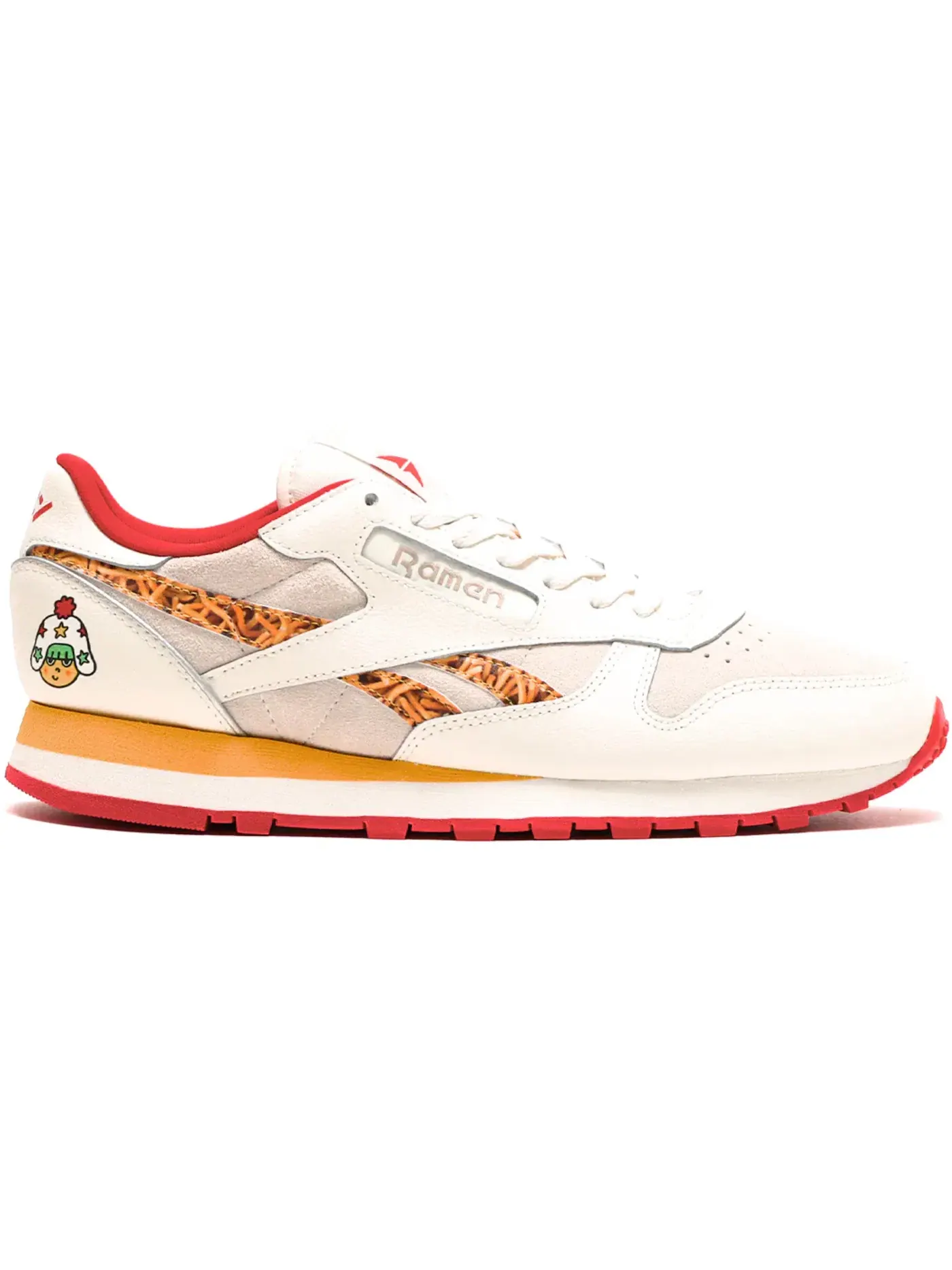 Кроссовки Reebok Classic Leather Lifestyle, кожаные — изображение 1 из 1, красный/желтый