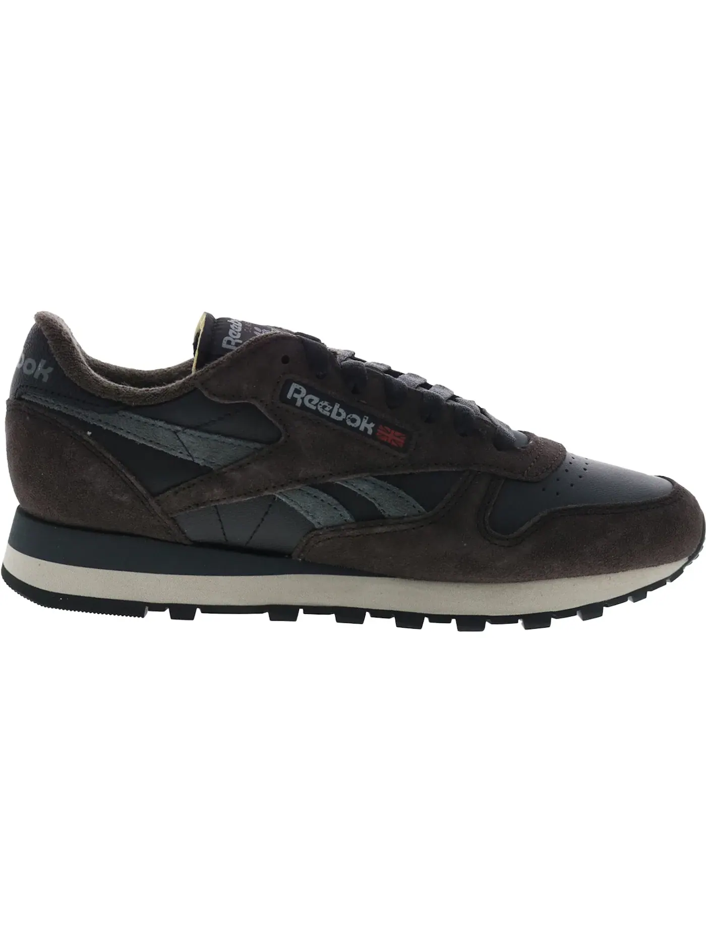 Кроссовки мужские Reebok Classic Leather, кожаные — изображение 1 из 1, черный/темный/серый