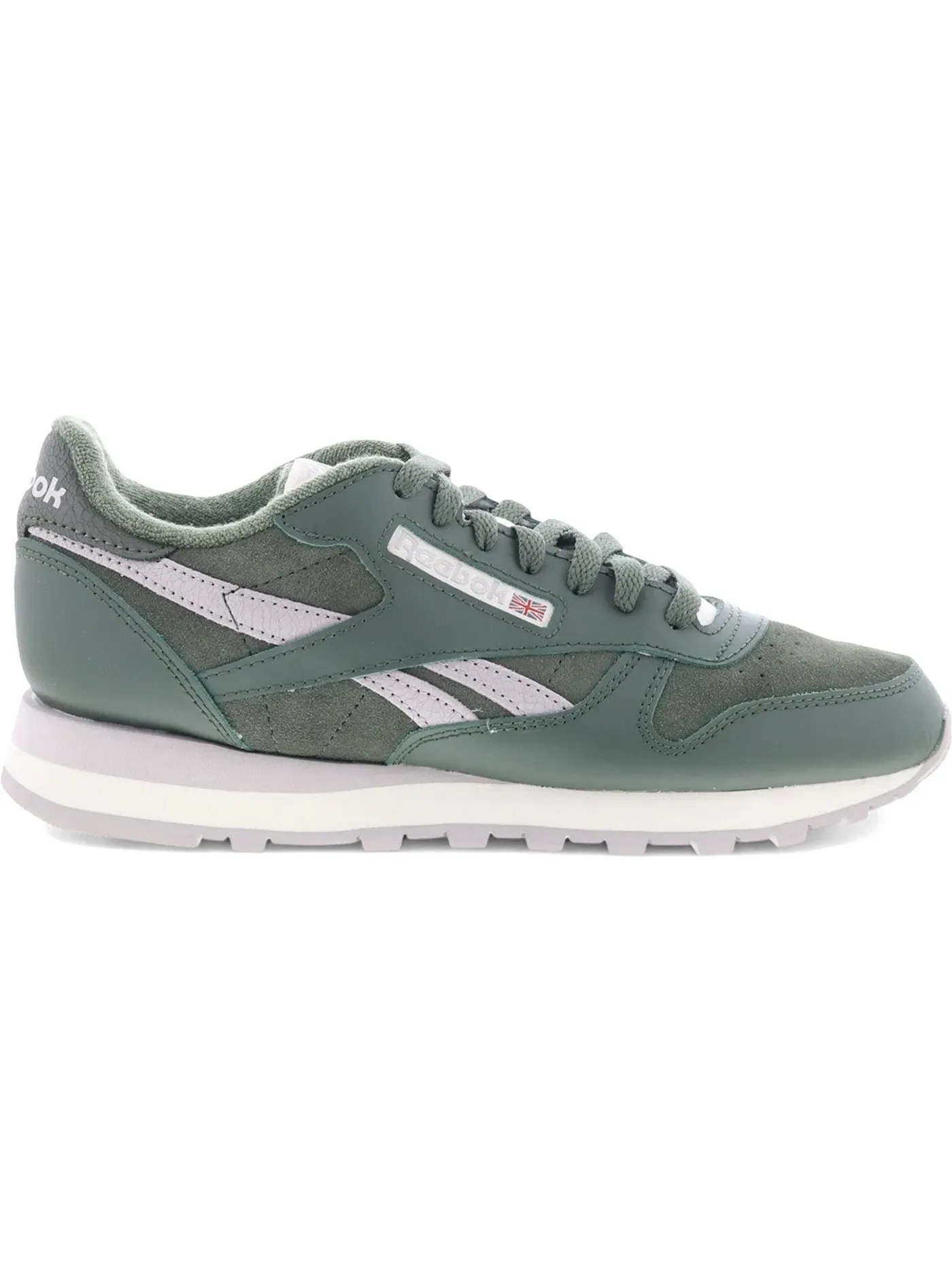 Кроссовки Reebok Classic Leather Lifestyle, кожаные — изображение 1 из 1, зеленый/зеленый/серый