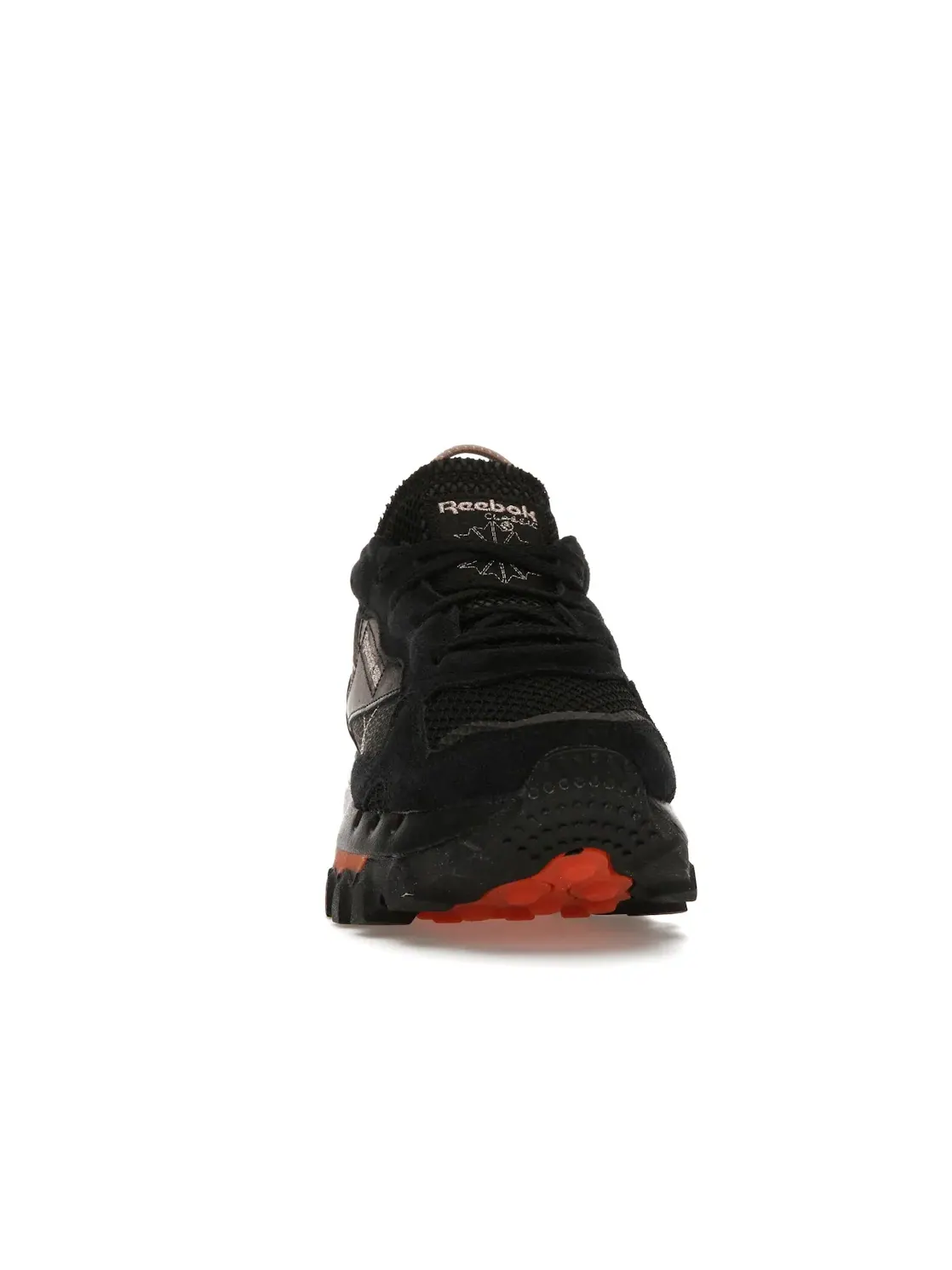 Кроссовки женские Reebok Classic Leather Lifestyle — изображение 2 из 4, черный/оранжевый