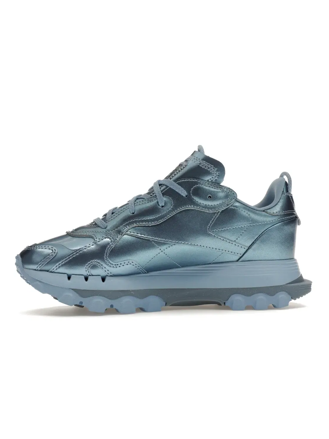 Кроссовки женские Reebok Classic Leather, кожаные — изображение 3 из 4, синий