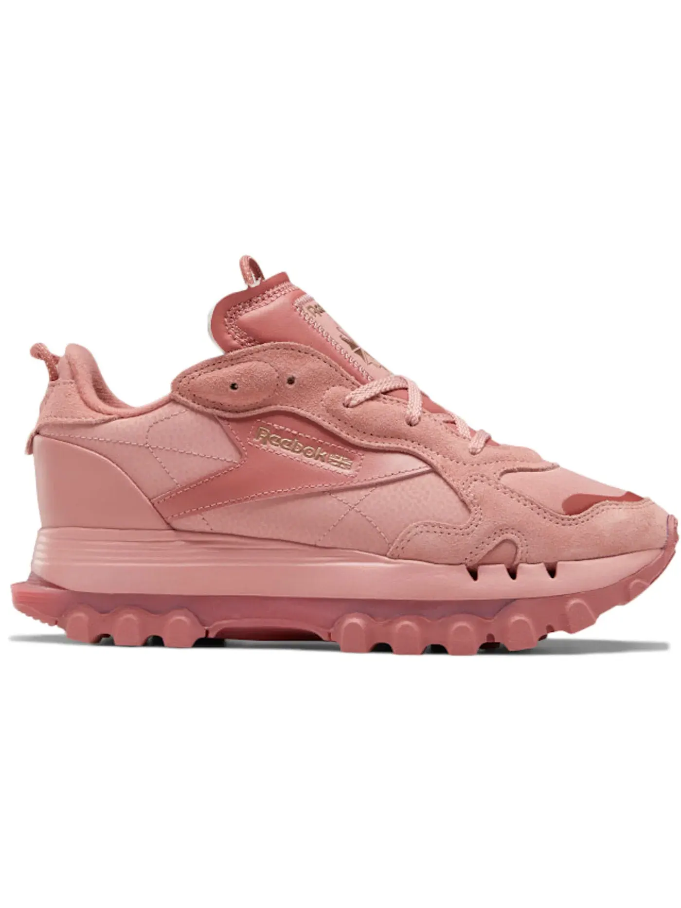 Кроссовки женские Reebok Classic Leather Cardi B, кожаные — изображение 1 из 1, розовый золотистый
