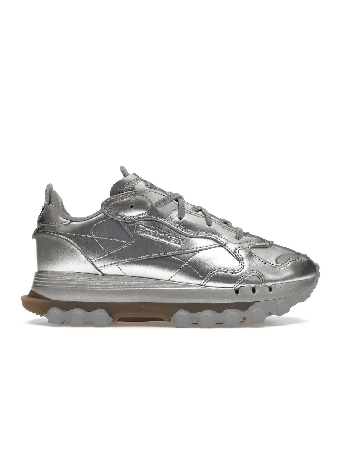 Кроссовки женские Reebok Classic Leather Silver Metallic — изображение 1 из 4, серебристый