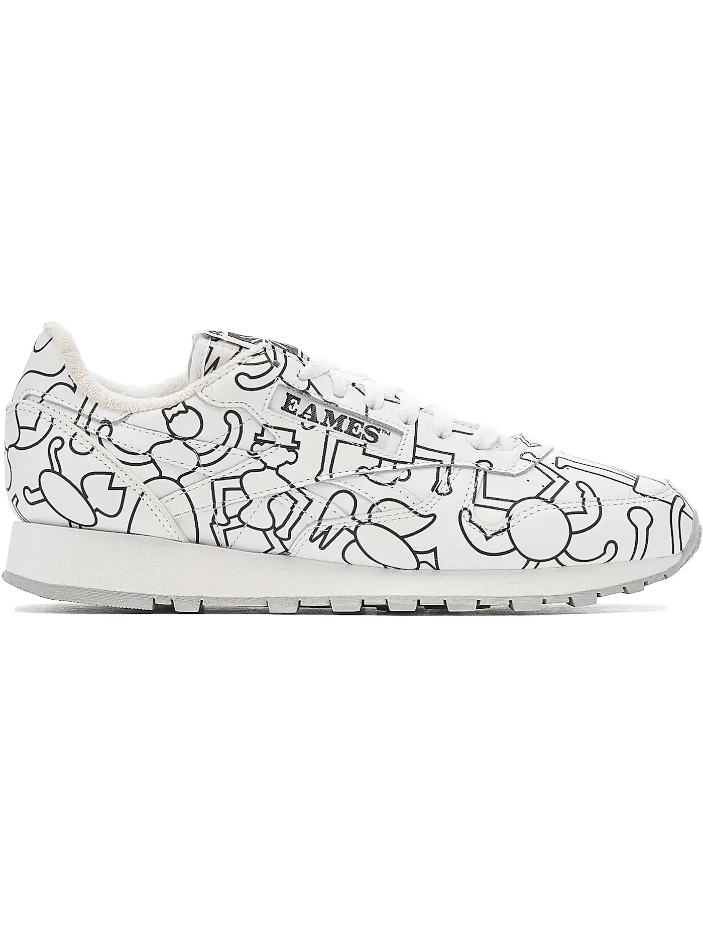 Кроссовки Reebok Classic Leather, унисекс — изображение 1 из 1, белые с черным