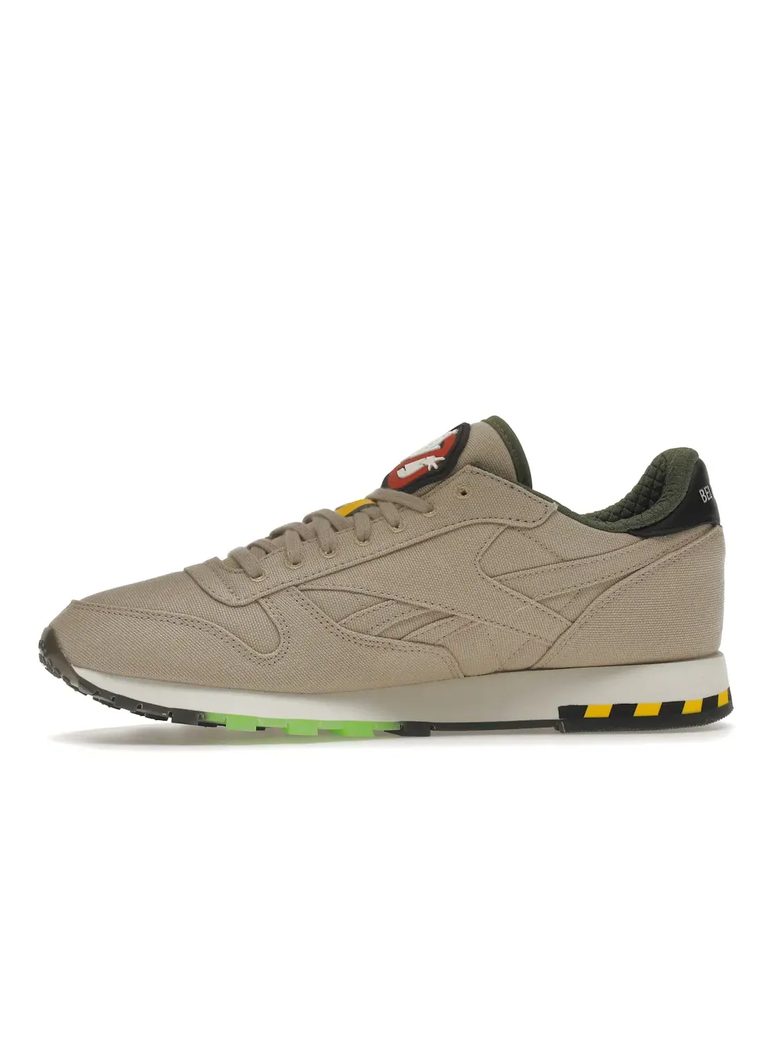 Кроссовки мужские Reebok Classic Leather Ghostbusters, лимитированная серия — изображение 3 из 4, бежевый/черный-желтый