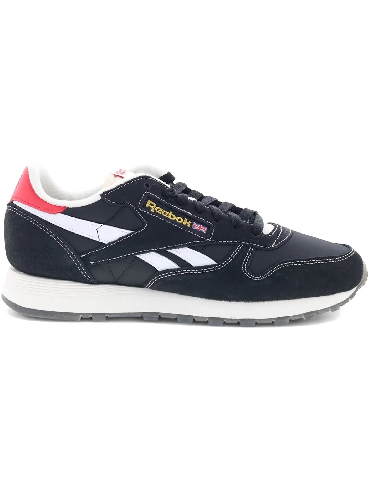 Кроссовки Reebok Classic Leather Lifestyle — изображение 1 из 1, черный/белый/красный