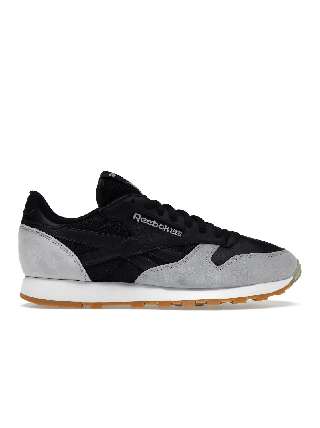 Кроссовки мужские Reebok Classic Leather Kendrick Lamar Perfect Split, с перфорацией — изображение 1 из 4, черный/серый
