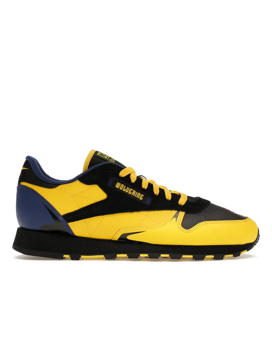 Кроссовки мужские Reebok Classic Leather Marvel X-Men Wolverine, с принтом — изображение 1 из 4, желтый/черный/синий