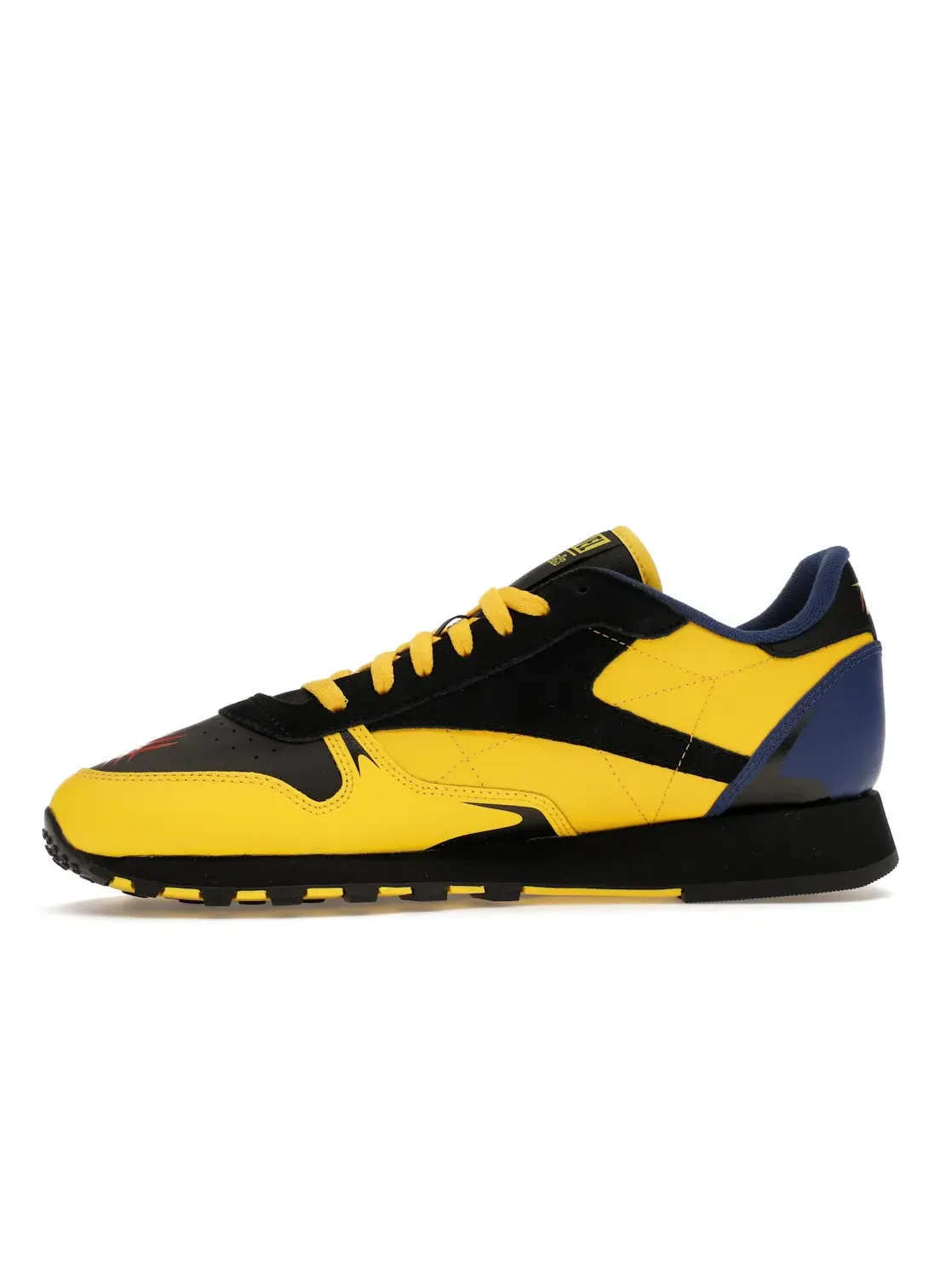 Кроссовки мужские Reebok Classic Leather Marvel X-Men Wolverine, с принтом — изображение 3 из 4, желтый/черный/синий