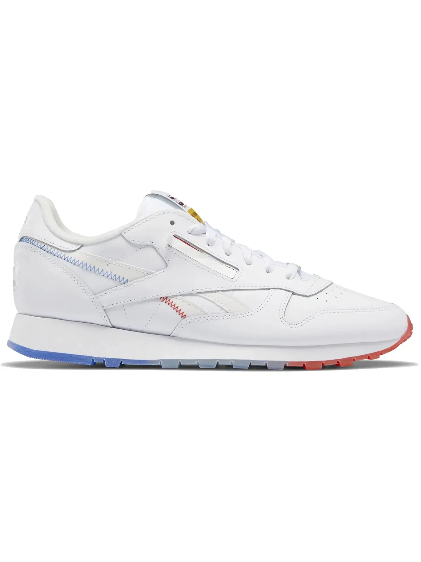 Кроссовки Reebok Classic Leather, Lifestyle — изображение 1 из 1, белый/синий/красный