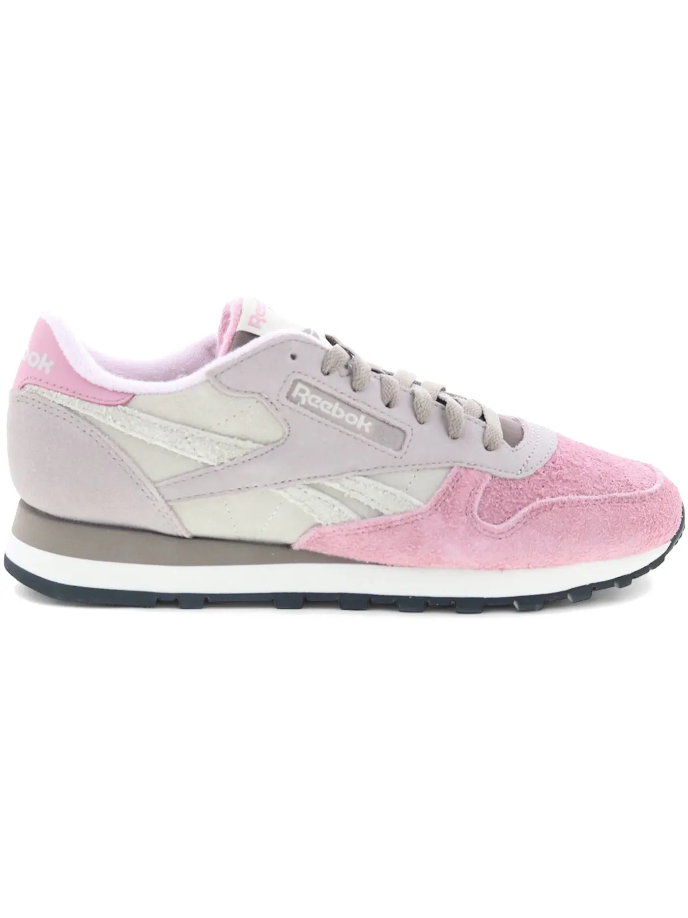 Кроссовки мужские Reebok Classic Leather, повседневные — изображение 1 из 1, песочный серый розовый