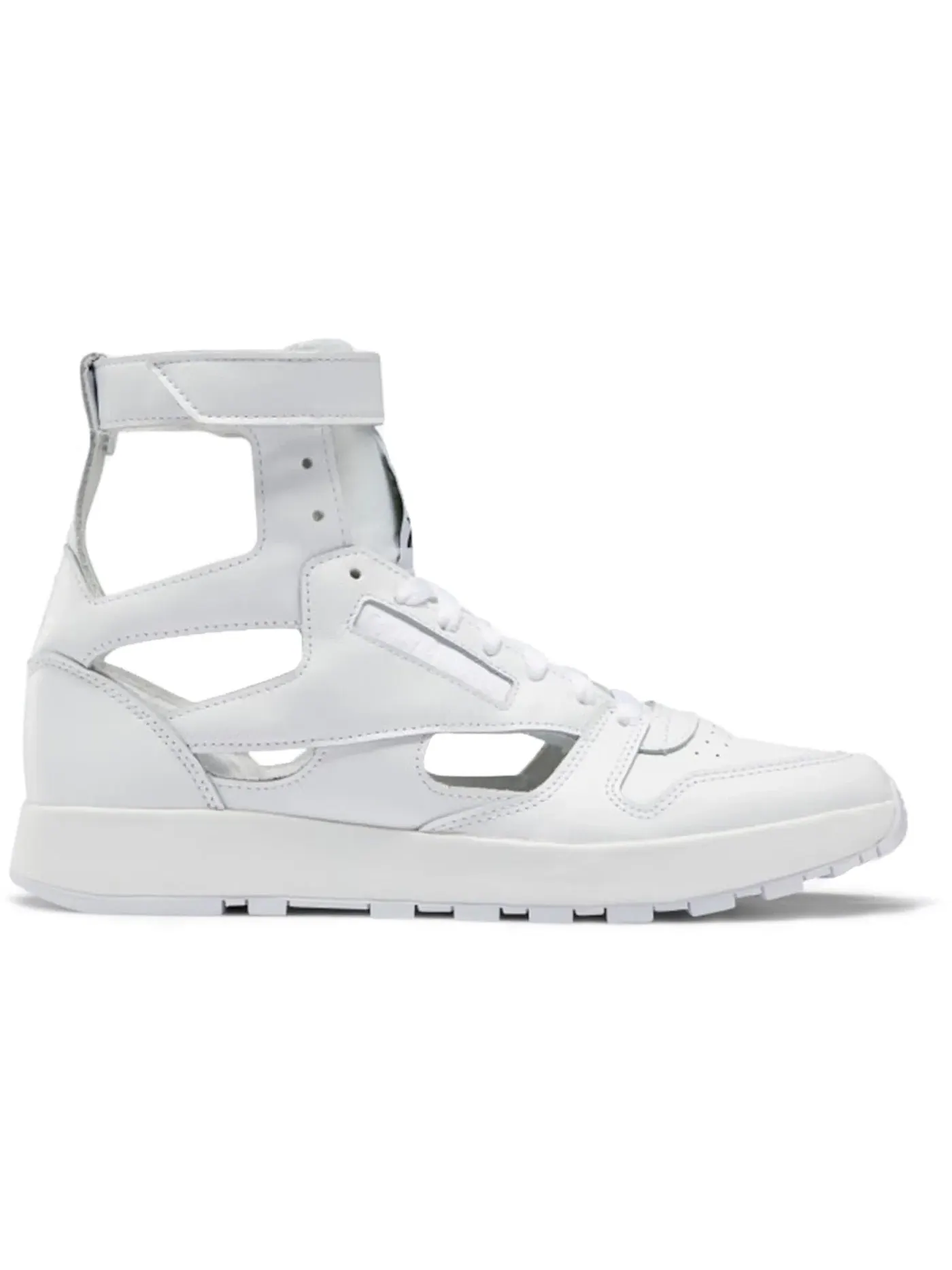 Кроссовки мужские Reebok Classic Leather Tabi High, кожаные — изображение 1 из 1, белый/черный-белый